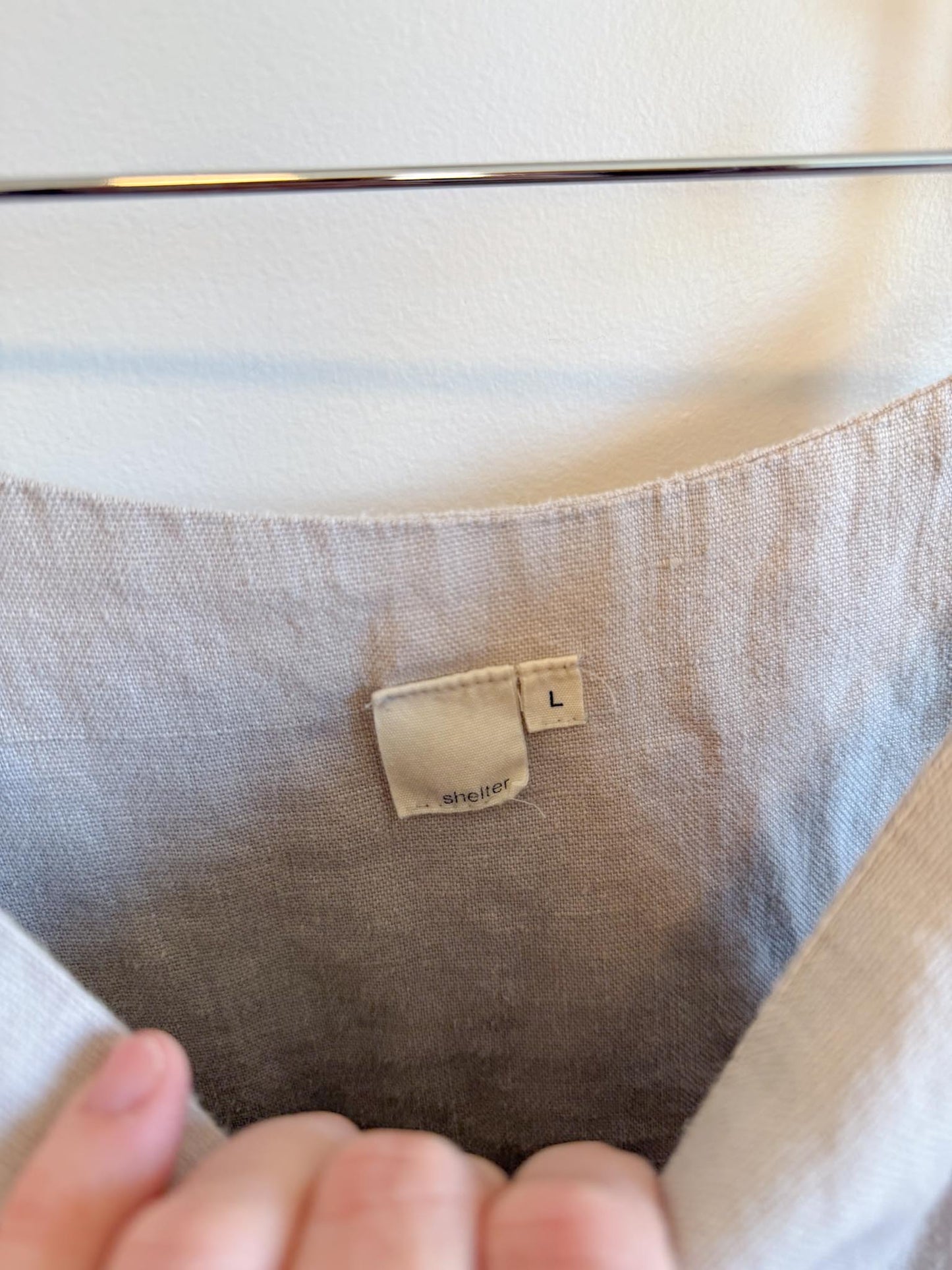 Shelter Slow Fashion Linen Overalls in Grey (Size L/XL)