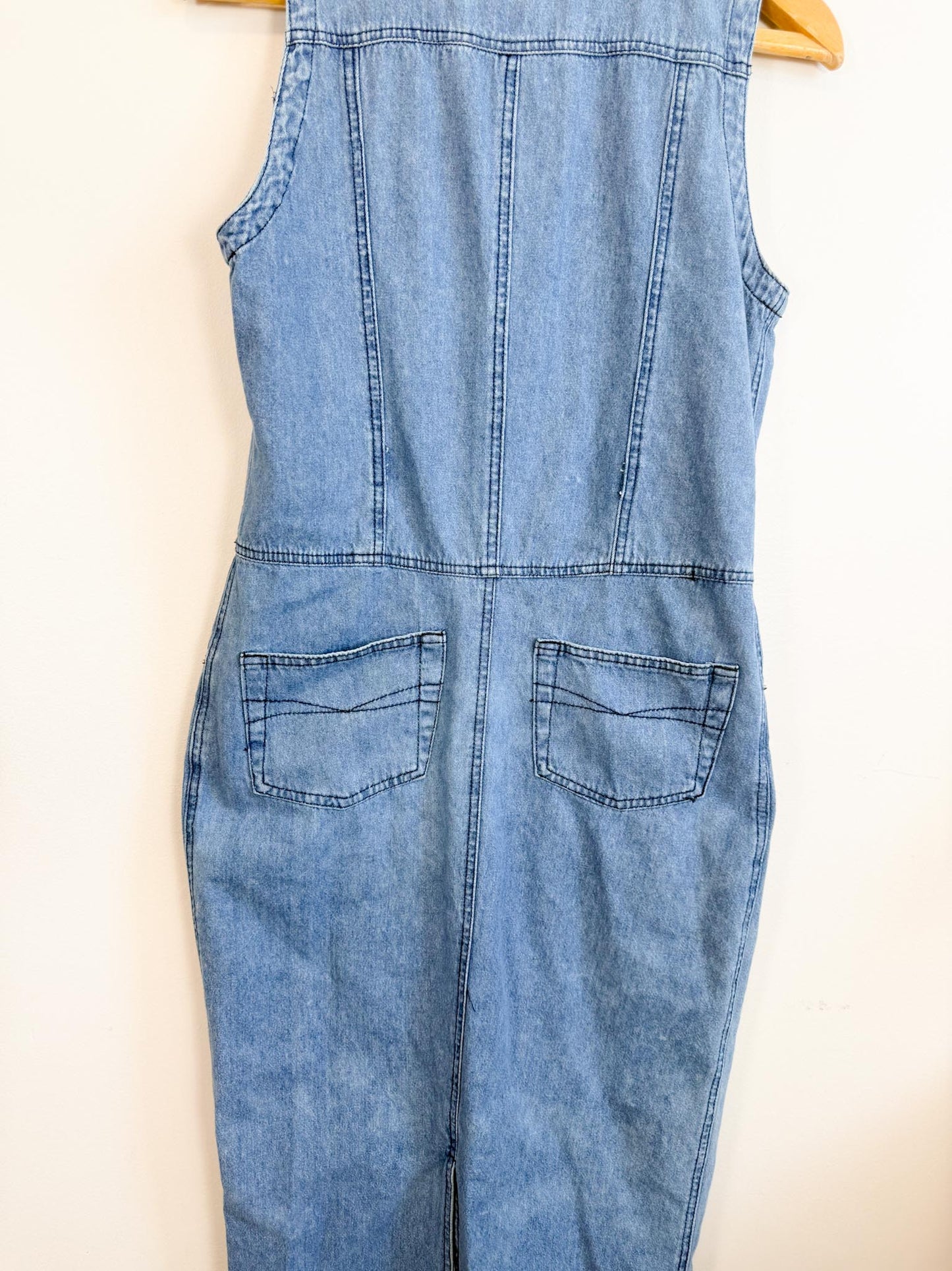 Vintage Denim Sleeveless Dress (Size S)