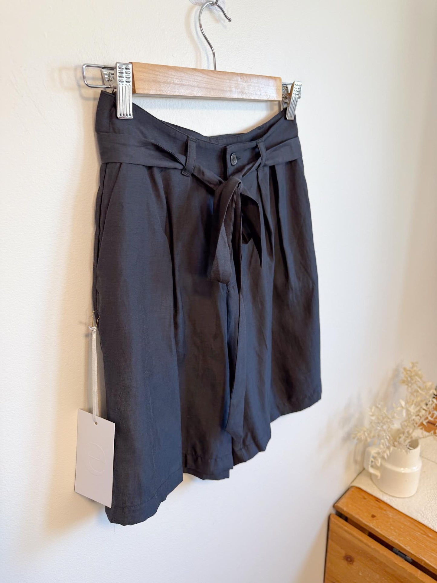 Emma Knudsen High Rise Shorts in Black NWT (Size S)
