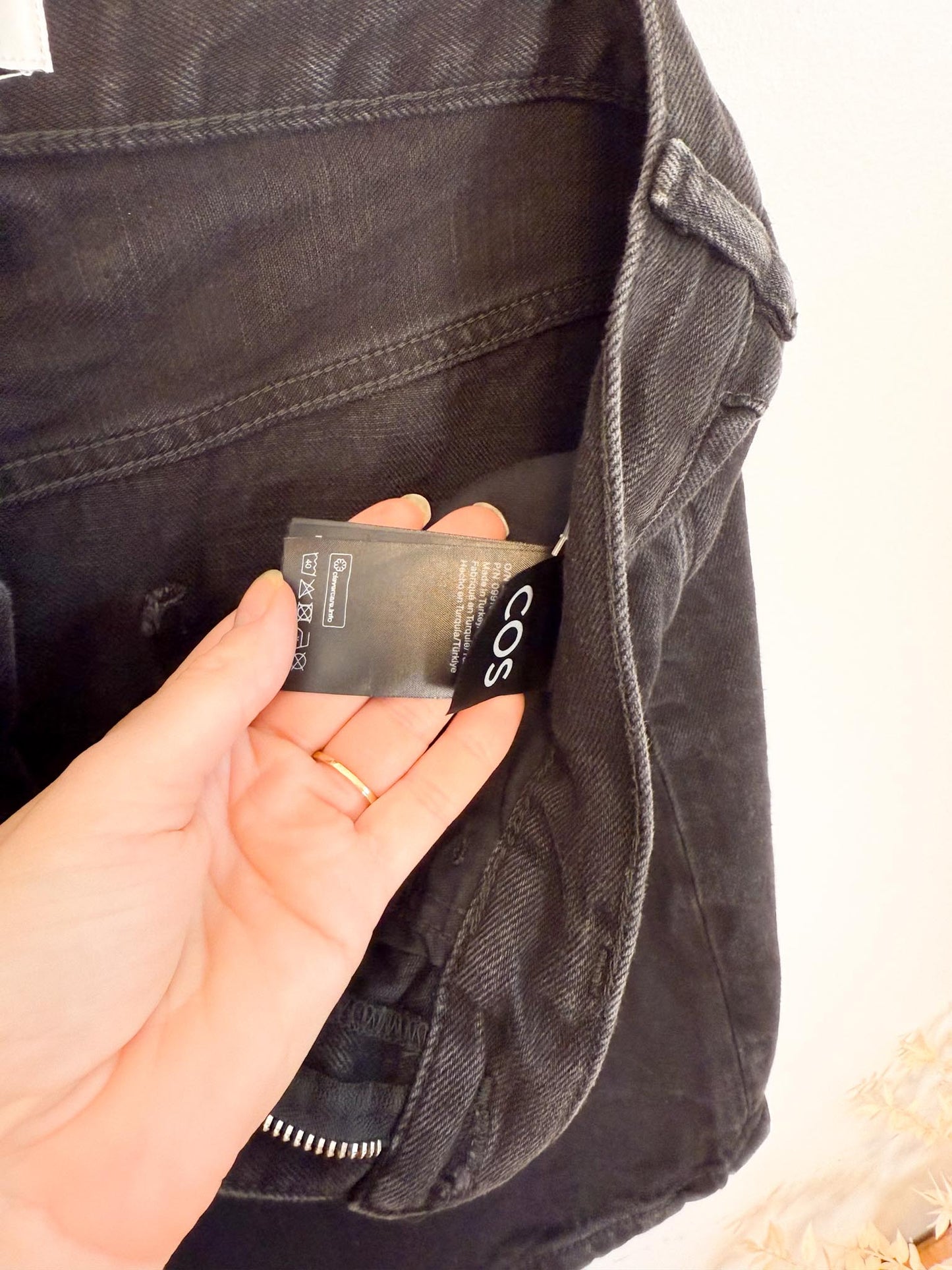 COS Black Denim Shorts (Size 30)