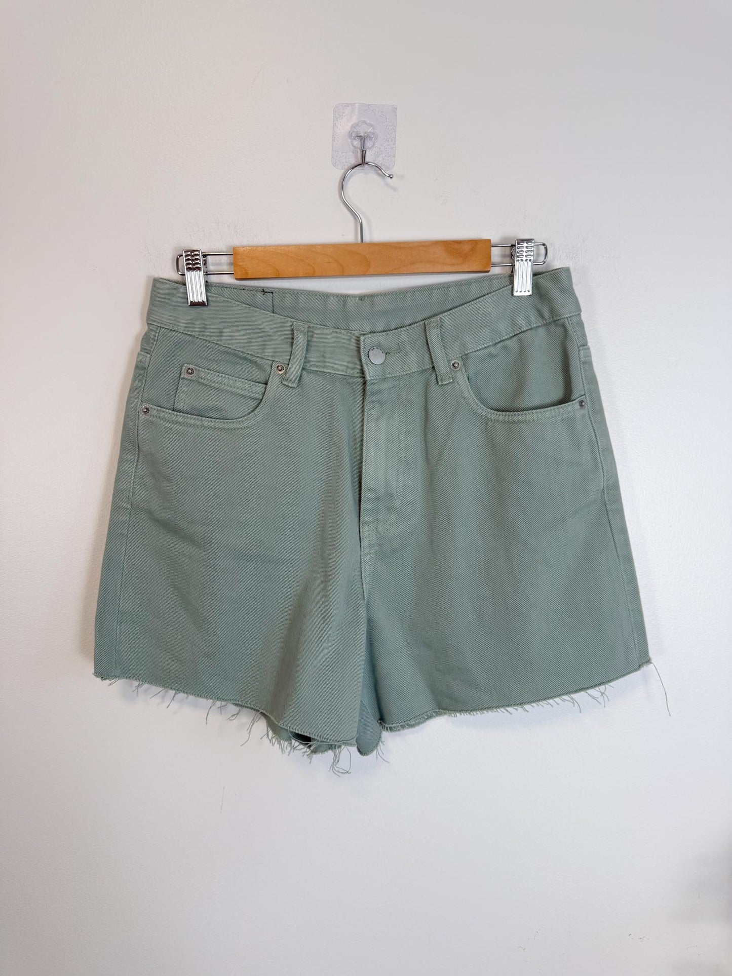 DRDENIM "Nora Shorts in Aqua Grey" NWT (Size 31)