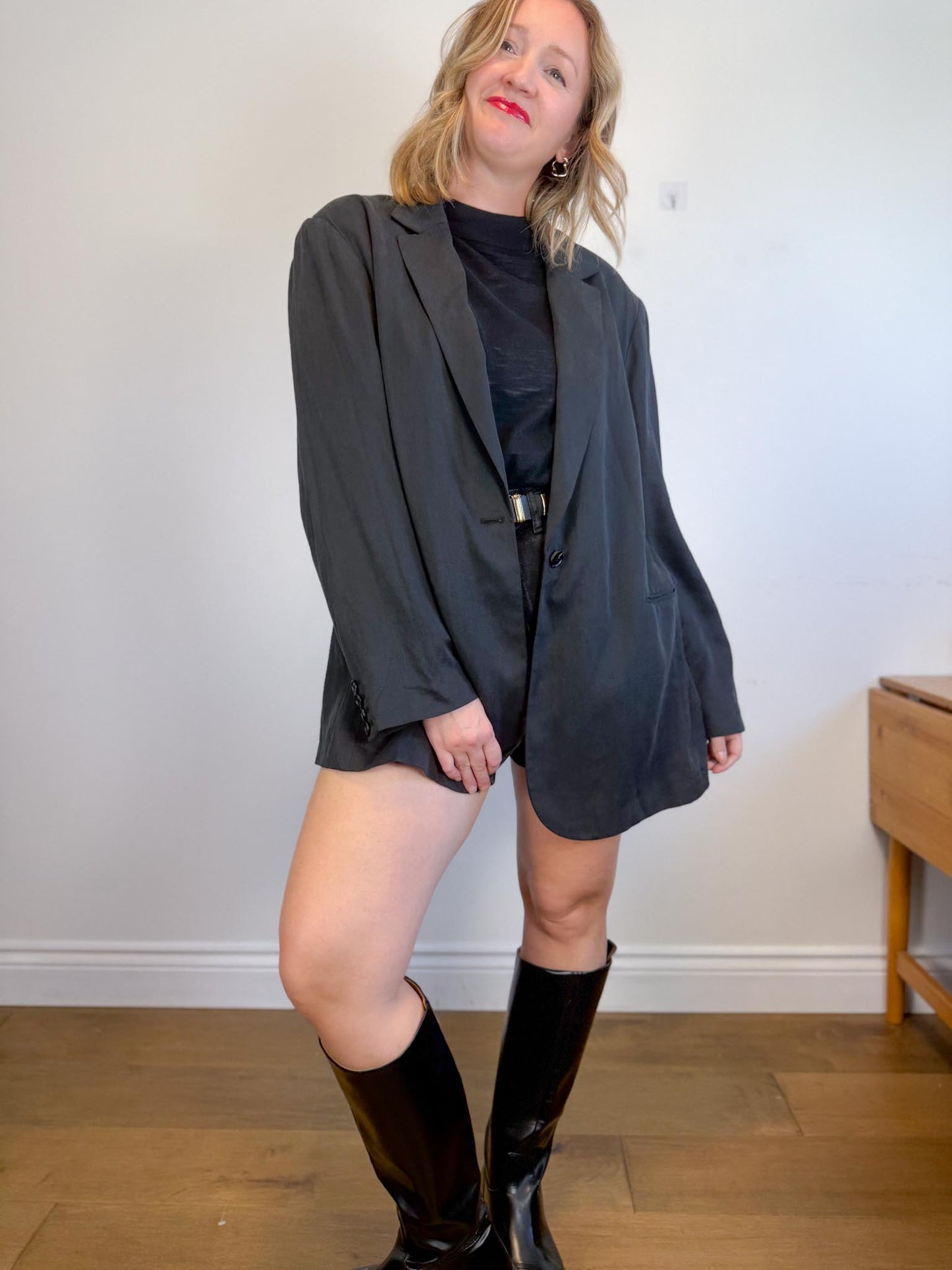 COS Black Denim Shorts (Size 30)