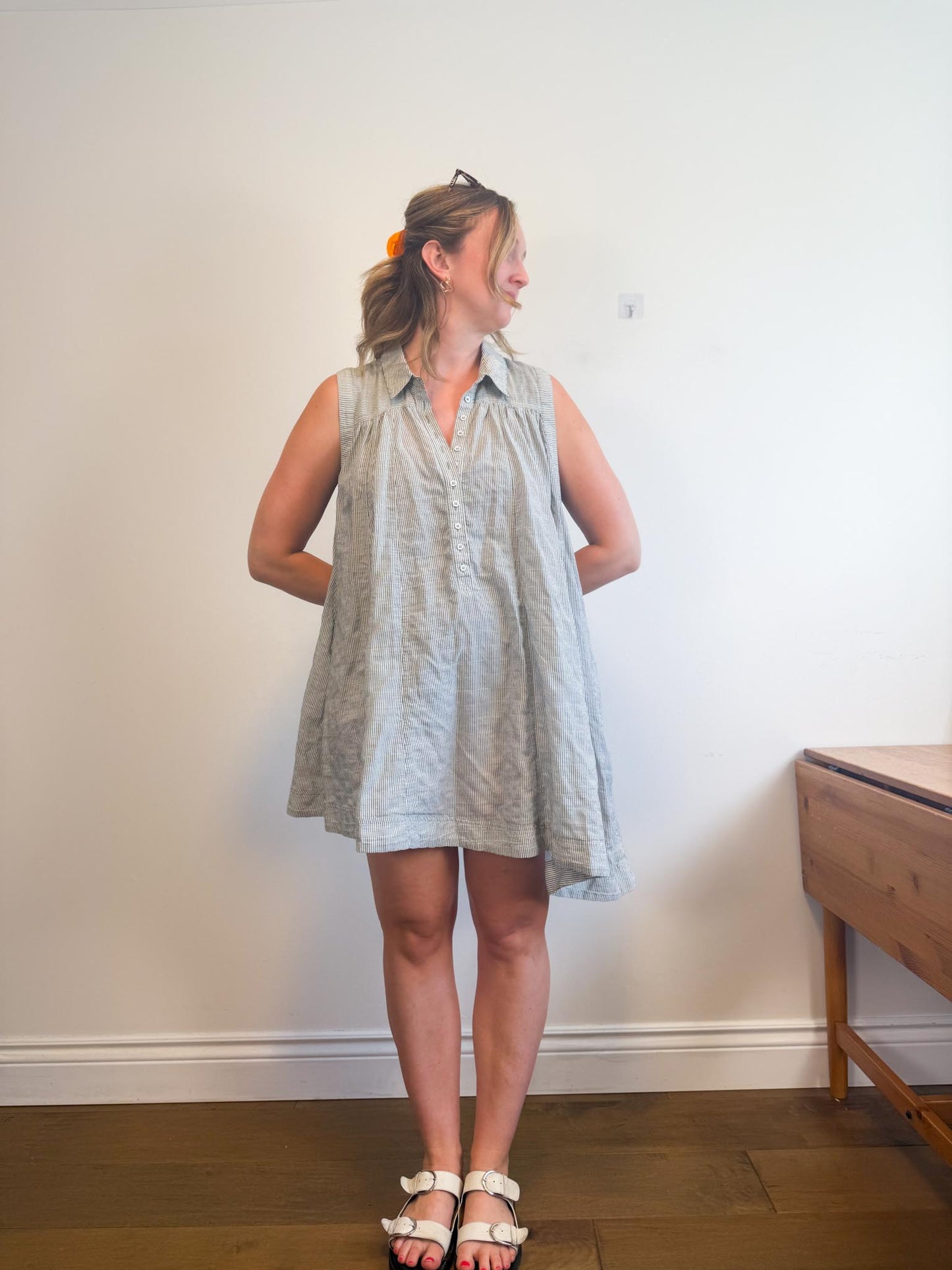 Free People "Young Spirit Striped Tunic Dress" (Size M/L)