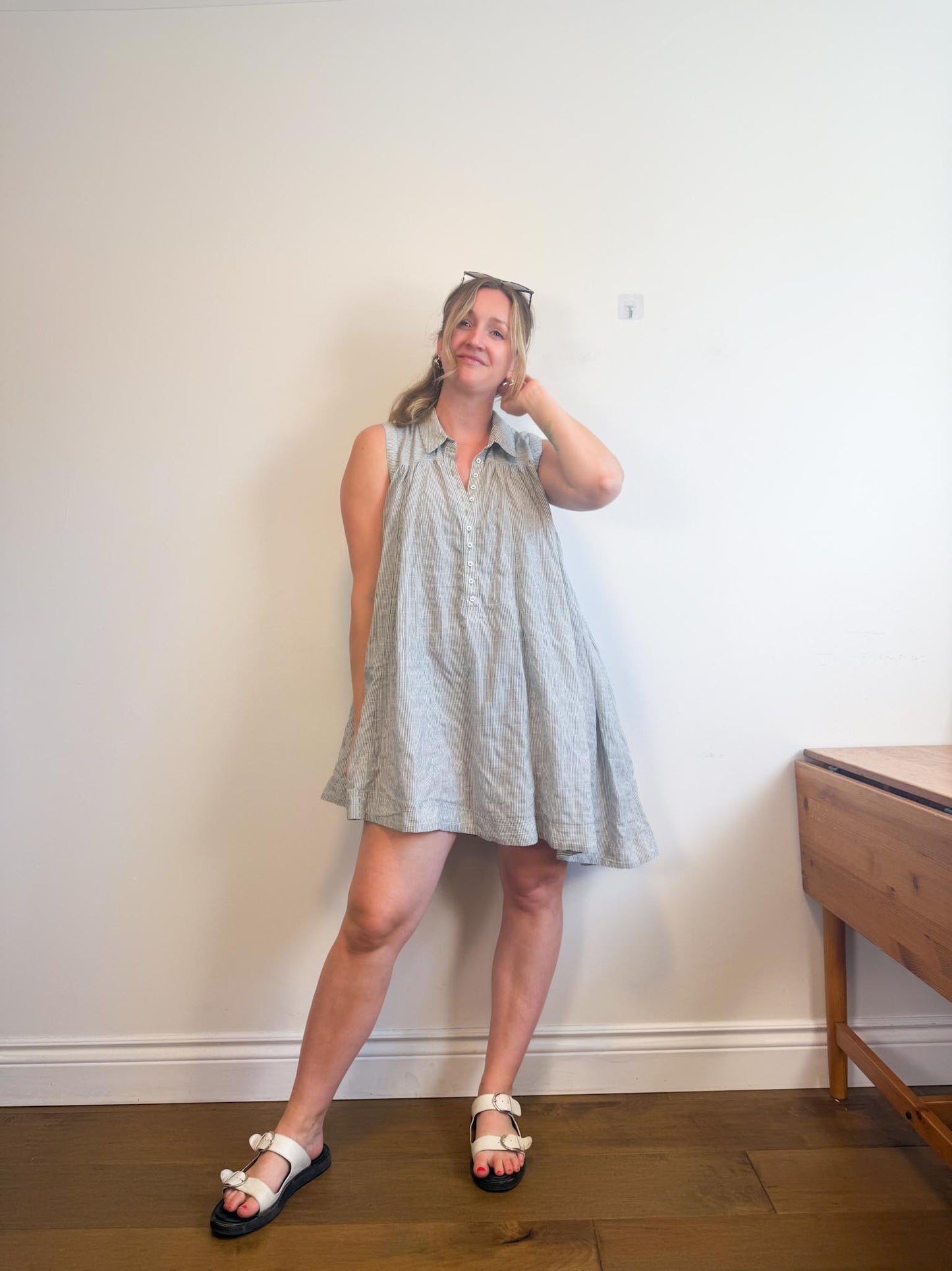 Free People "Young Spirit Striped Tunic Dress" (Size M/L)
