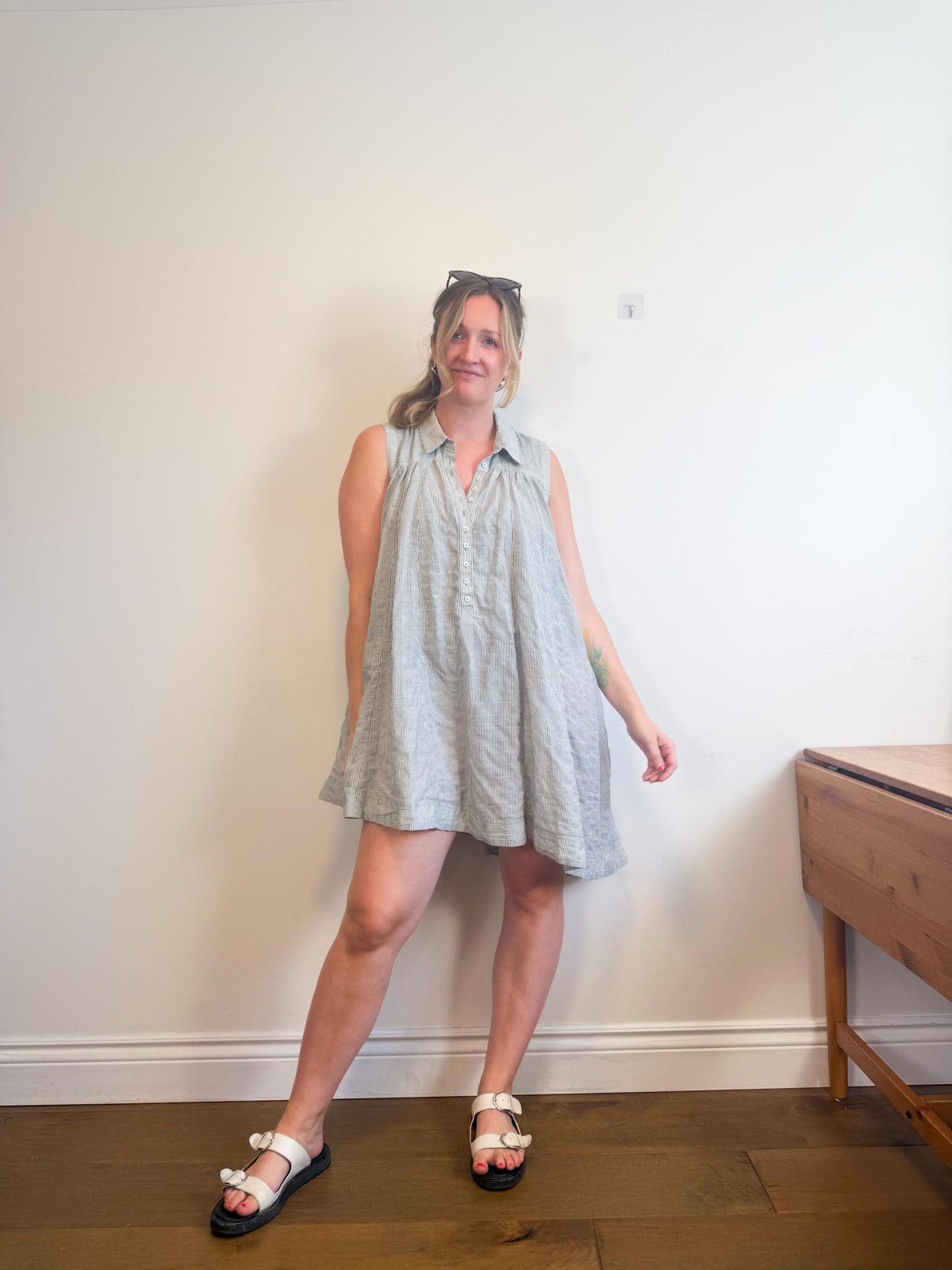 Free People "Young Spirit Striped Tunic Dress" (Size M/L)