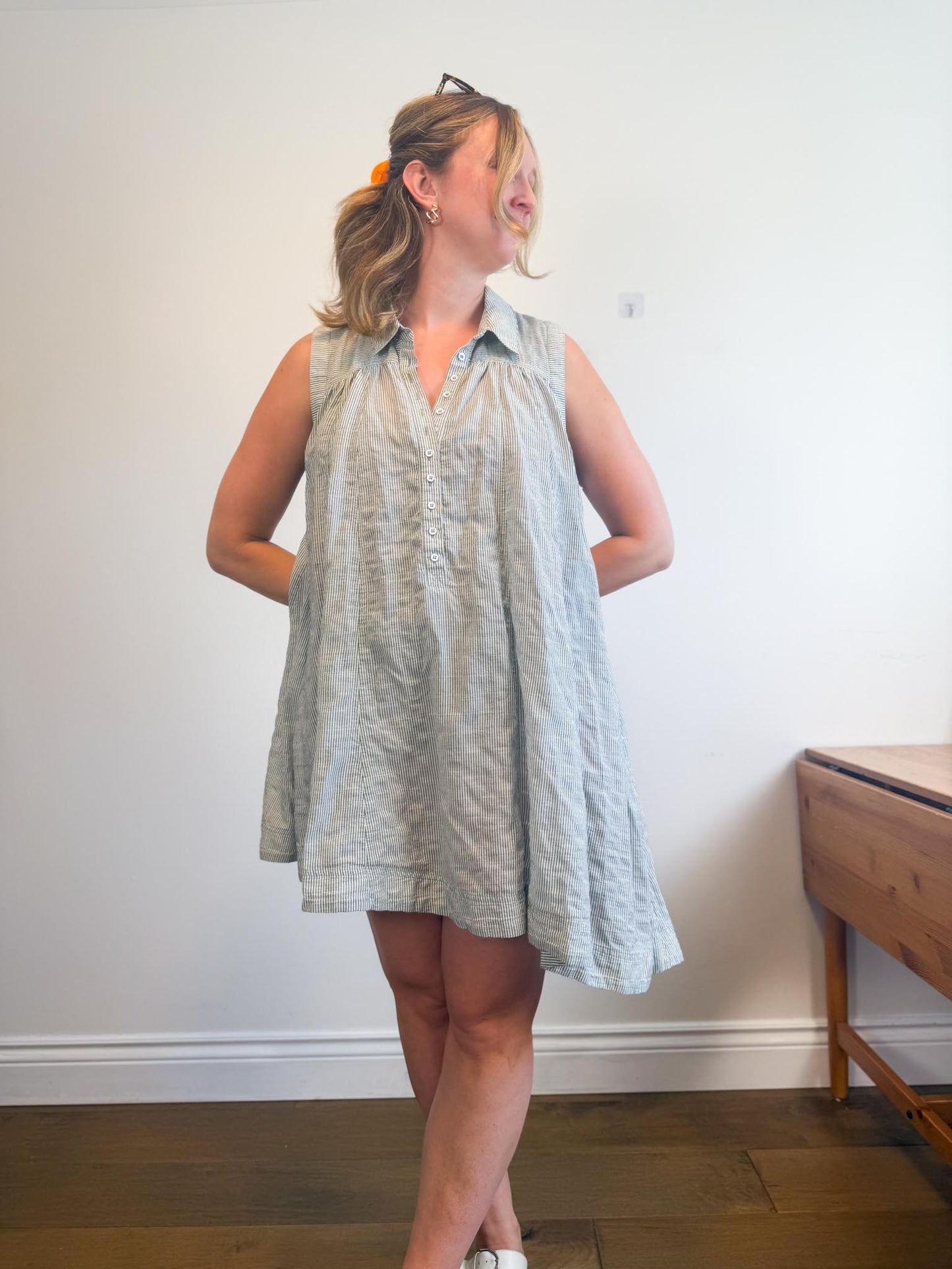 Free People "Young Spirit Striped Tunic Dress" (Size M/L)