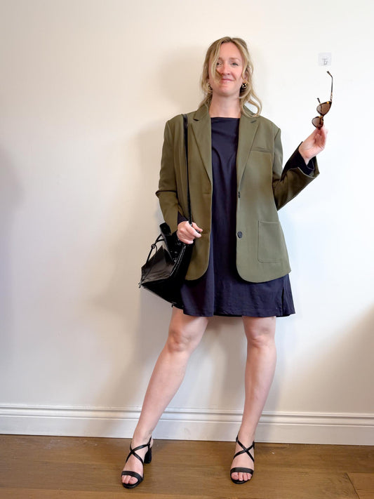 DUNE Block Heel Strappy Leather Heels in Black (Size 38)