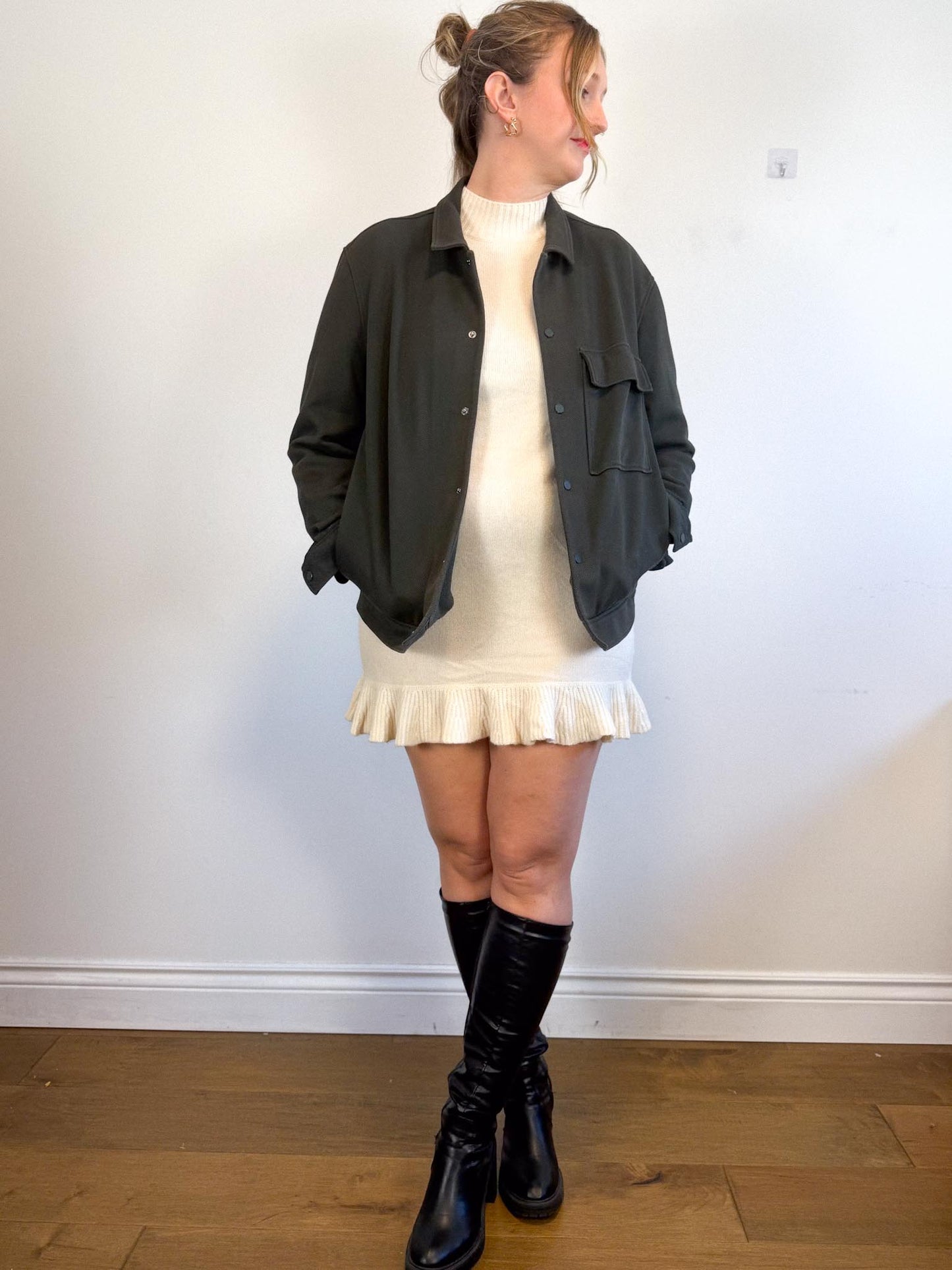 COS Shacket in Dark Green SOLD AS IS  (Size M)