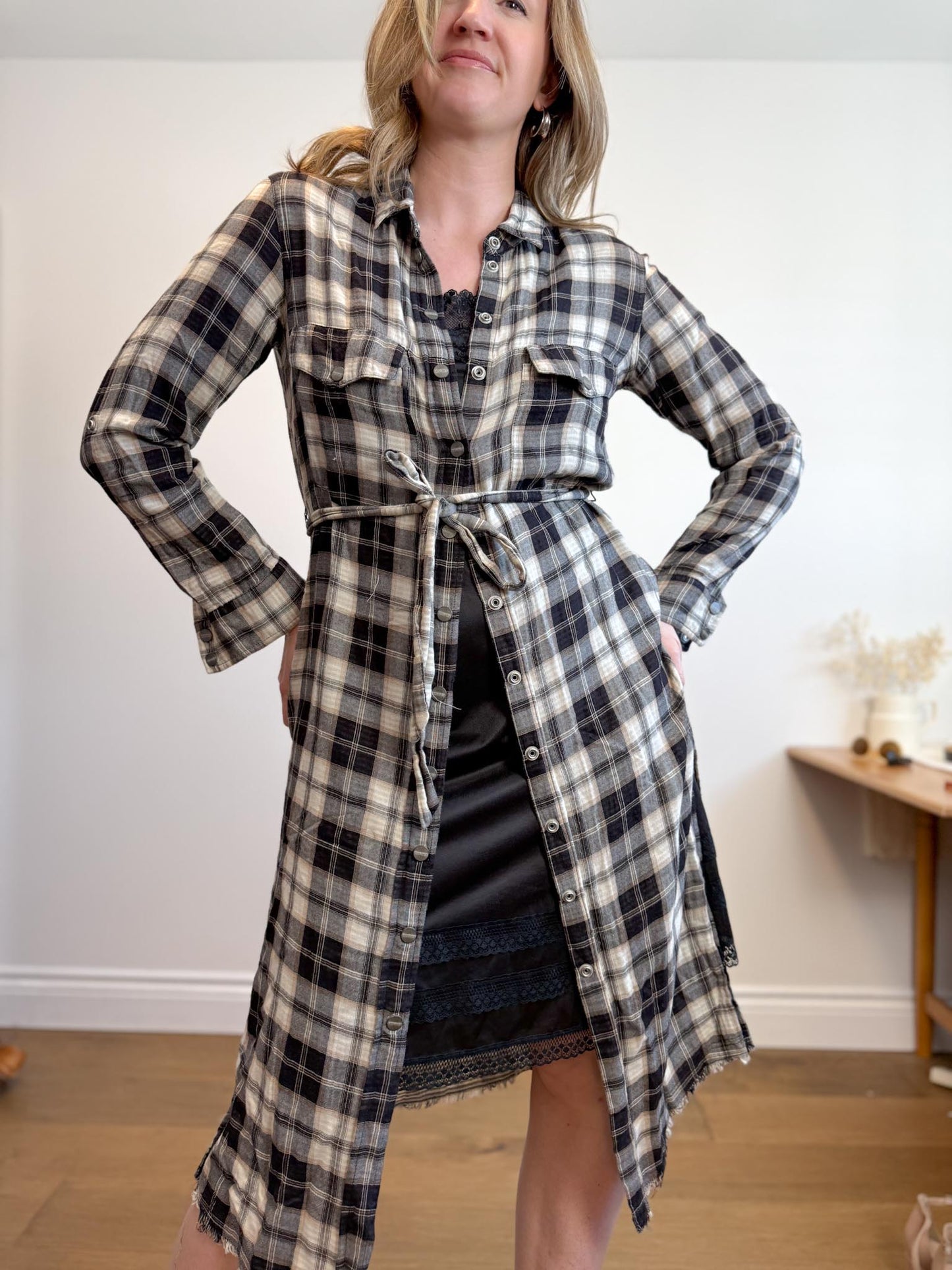 Sanctuary Plaid Dress with Belt (Size S)