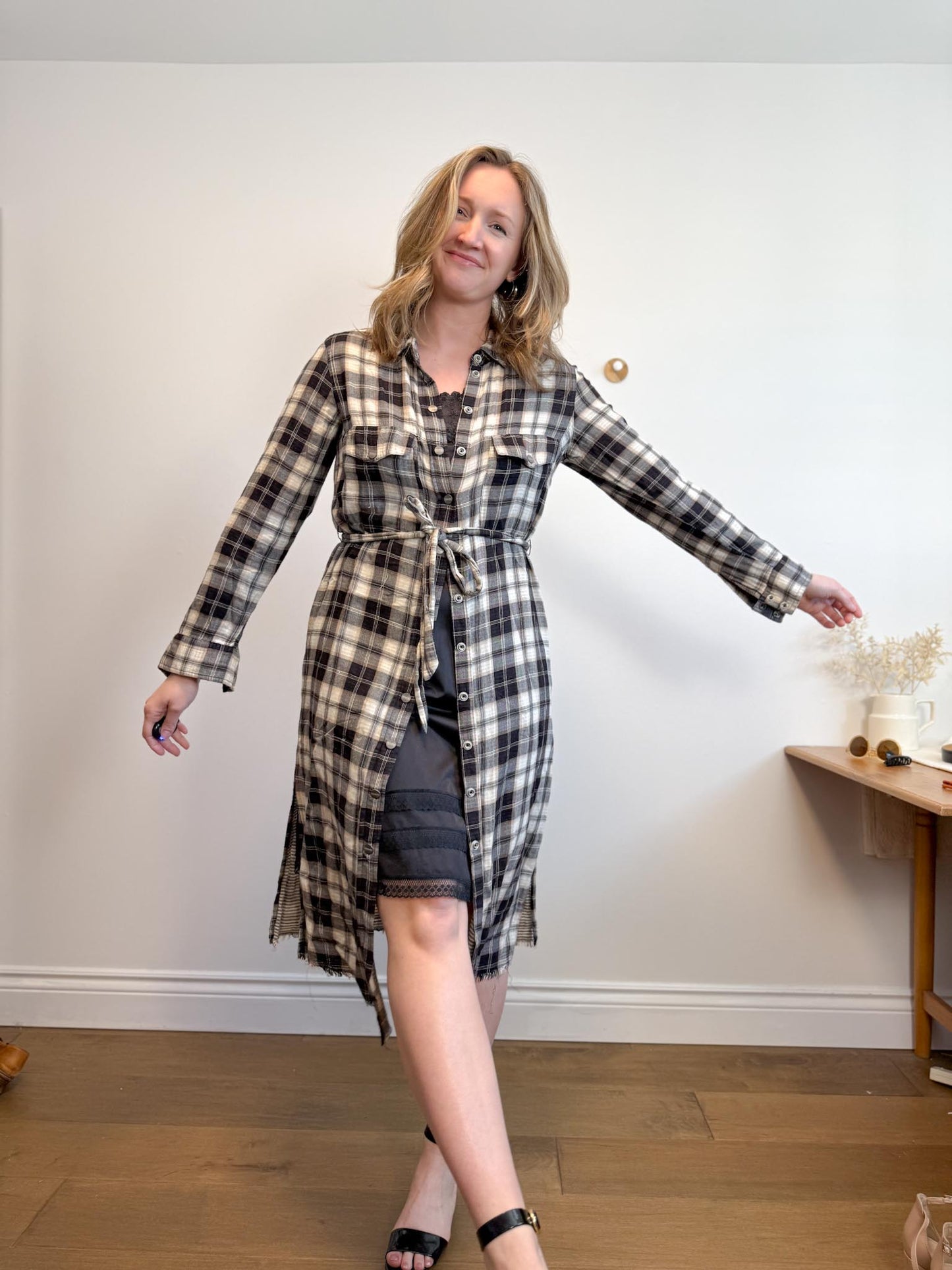 Sanctuary Plaid Dress with Belt (Size S)
