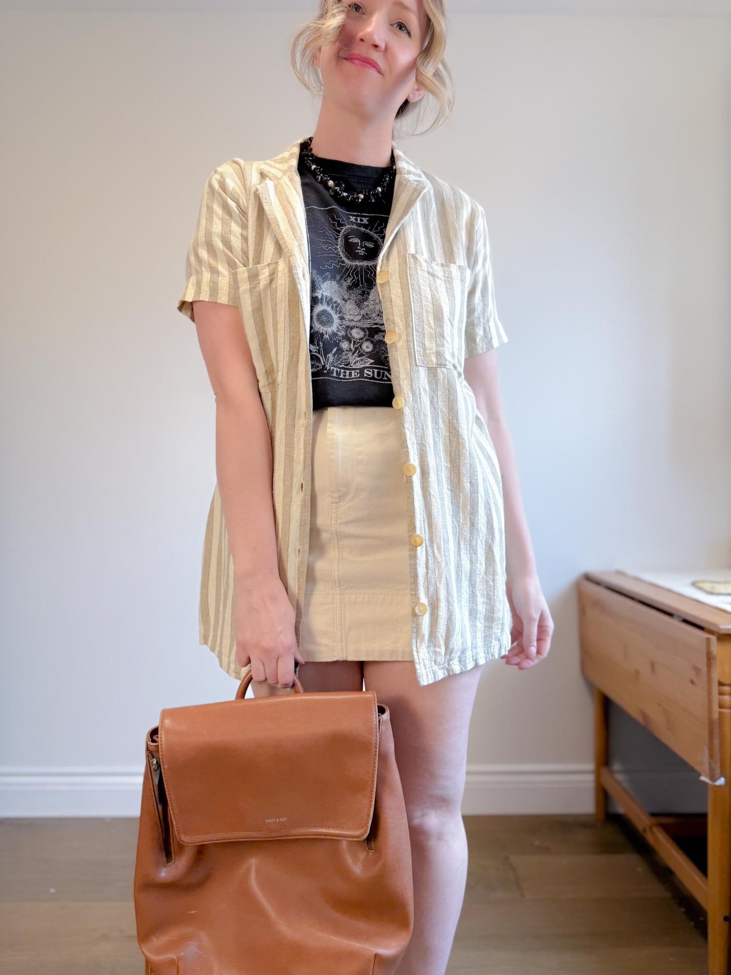 Rylee & Cru Striped Linen Blouse (Size S/M)