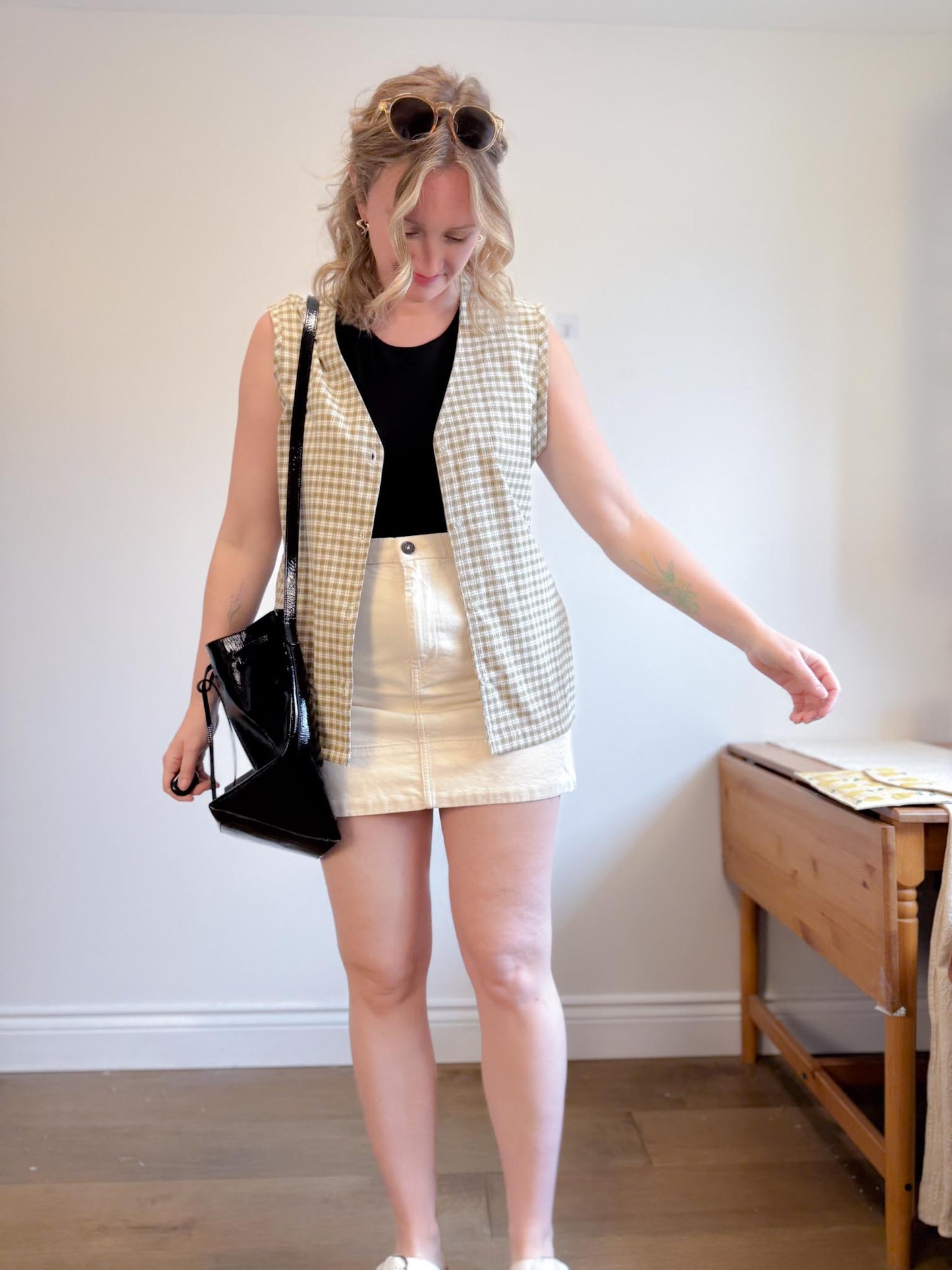 Vintage Plaid Vest (Size L/XL)
