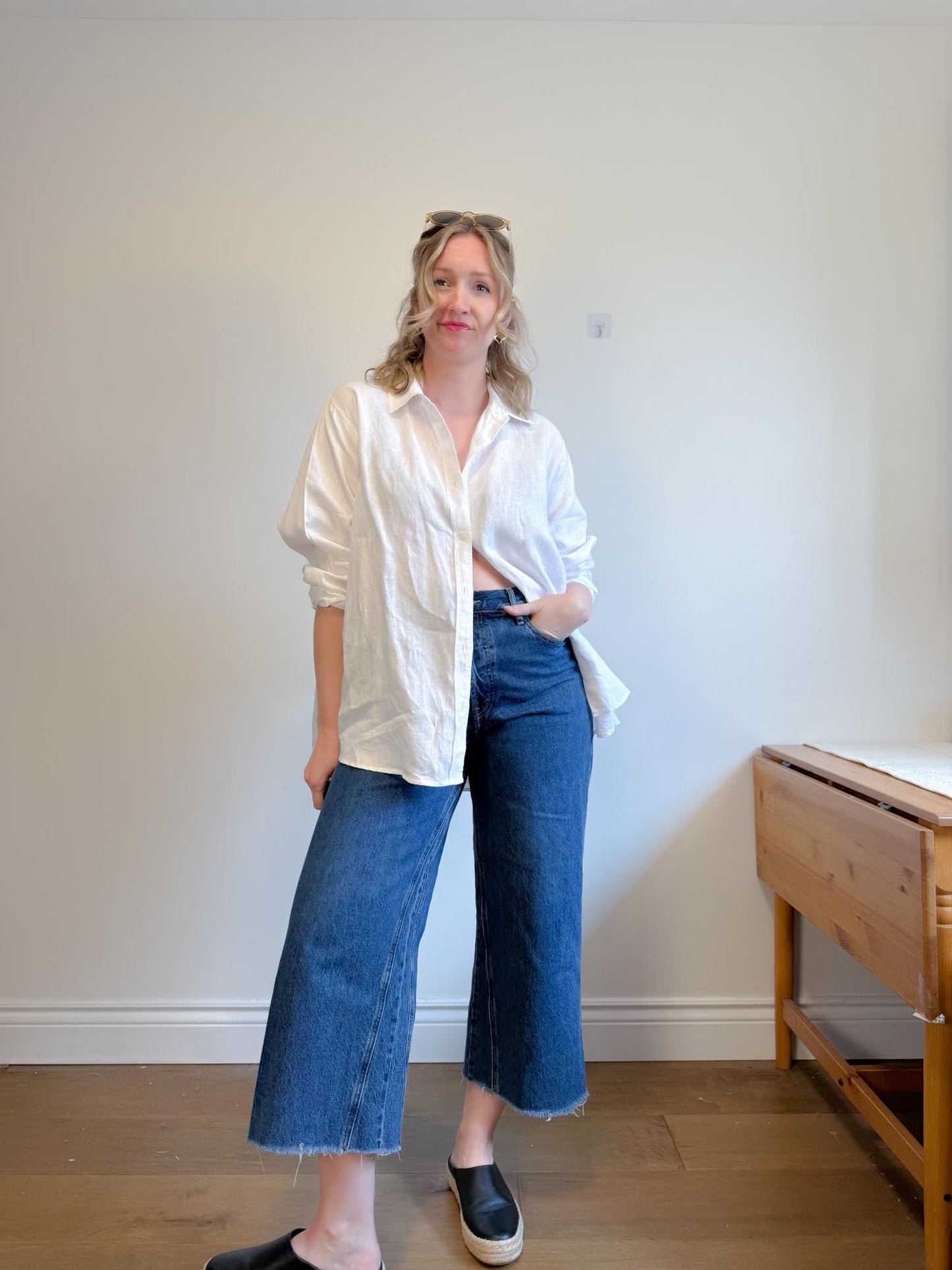 Everlane "The Way Wide Crop Jeans" (Size 31)