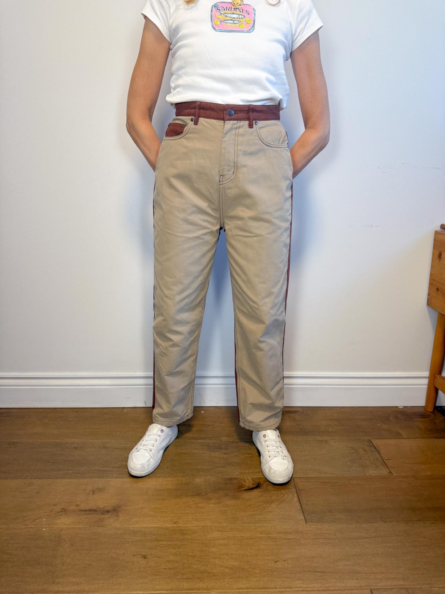 KOTN Slow Fashion” Indus Two Tone Brown Pant in Brown” (Size 28)