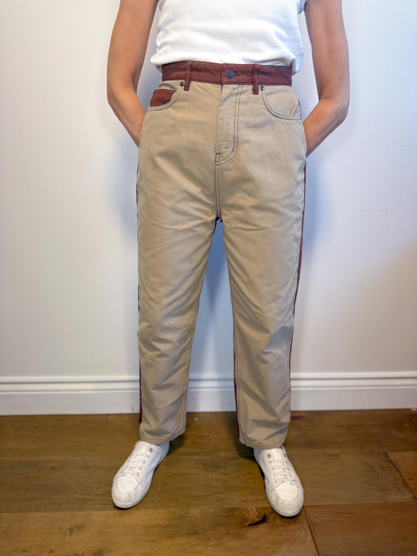KOTN Slow Fashion” Indus Two Tone Brown Pant in Brown” (Size 28)