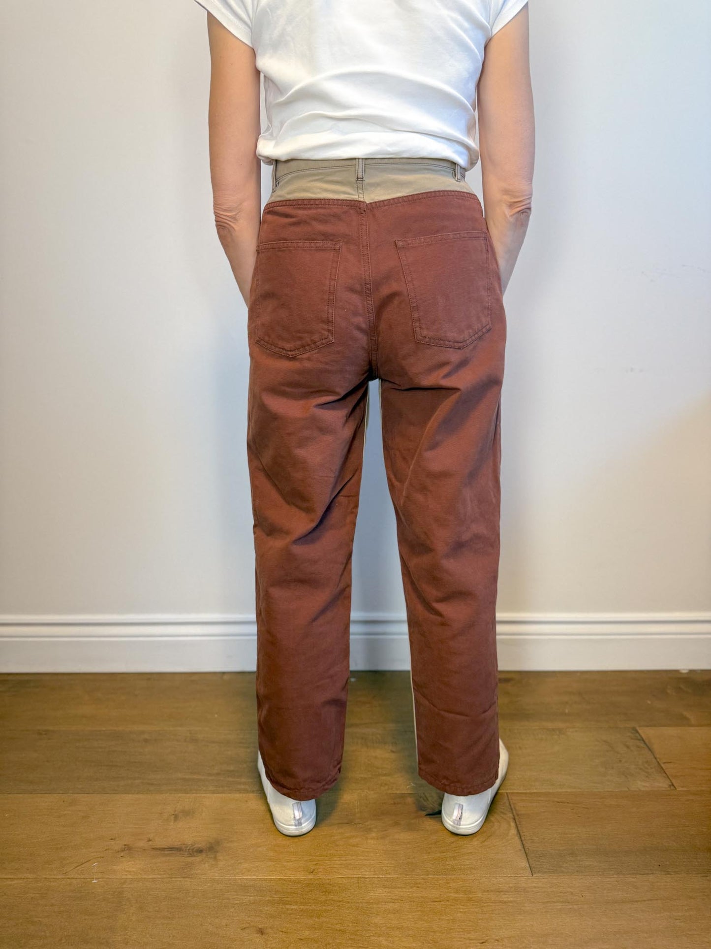 KOTN Slow Fashion” Indus Two Tone Brown Pant in Brown” (Size 28)