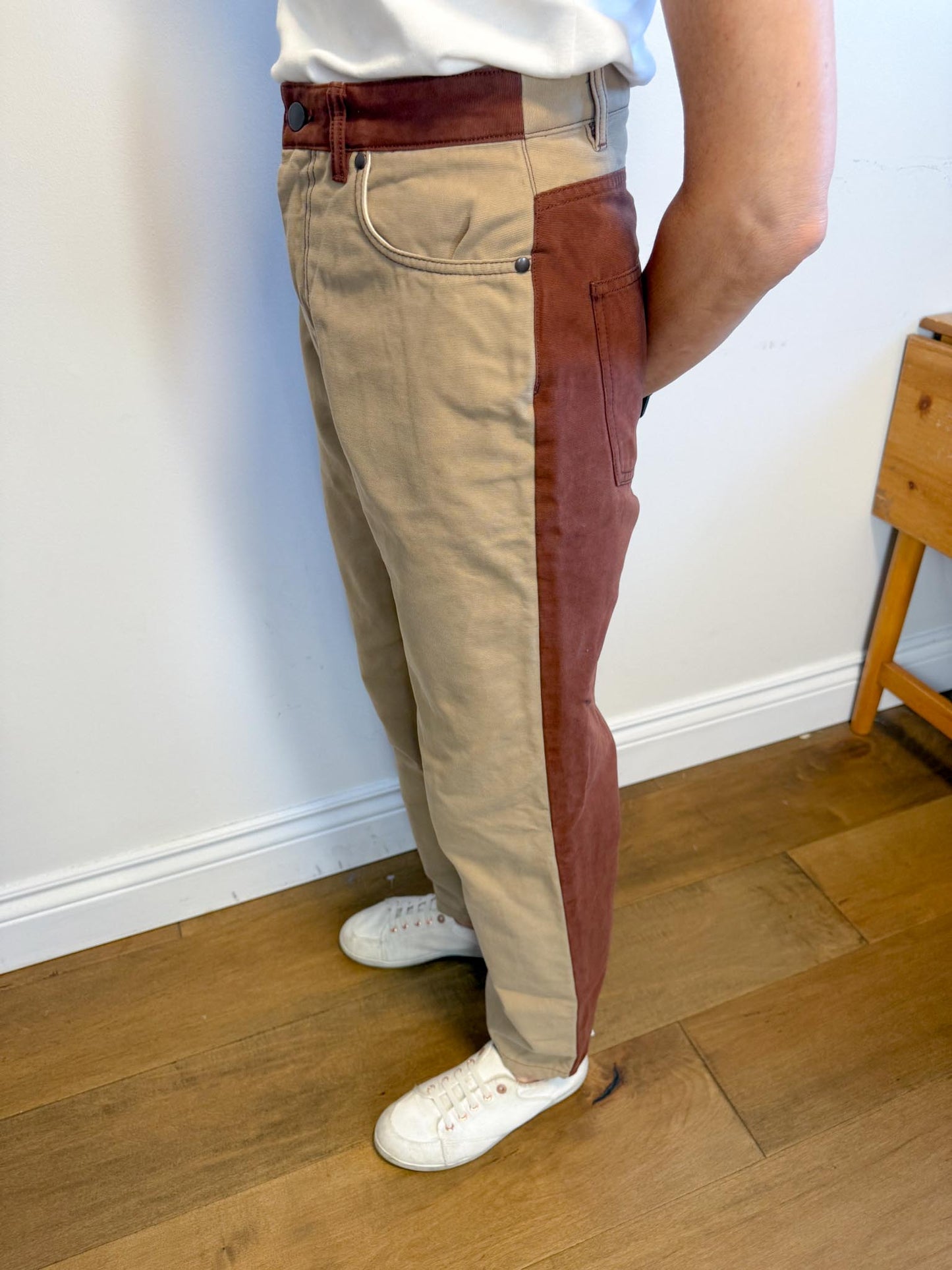 KOTN Slow Fashion” Indus Two Tone Brown Pant in Brown” (Size 28)
