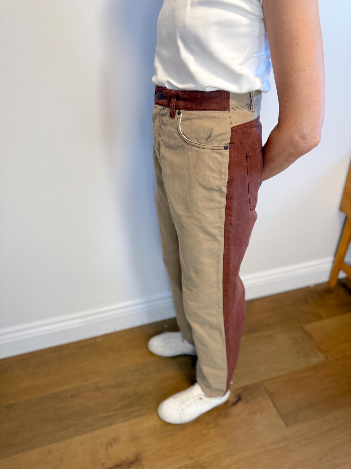 KOTN Slow Fashion” Indus Two Tone Brown Pant in Brown” (Size 28)
