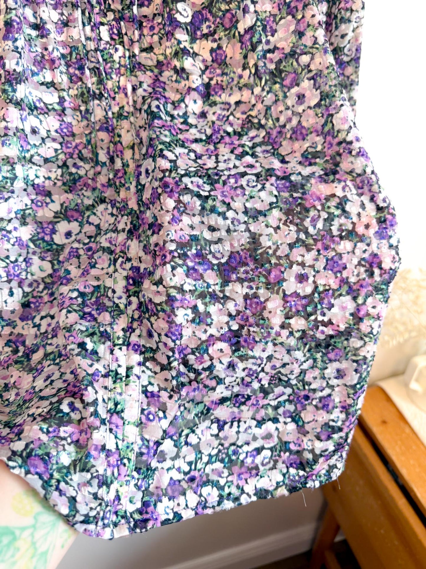 SUNCOO Paris Leony Blouse in Purple Floral (Size S-L)
