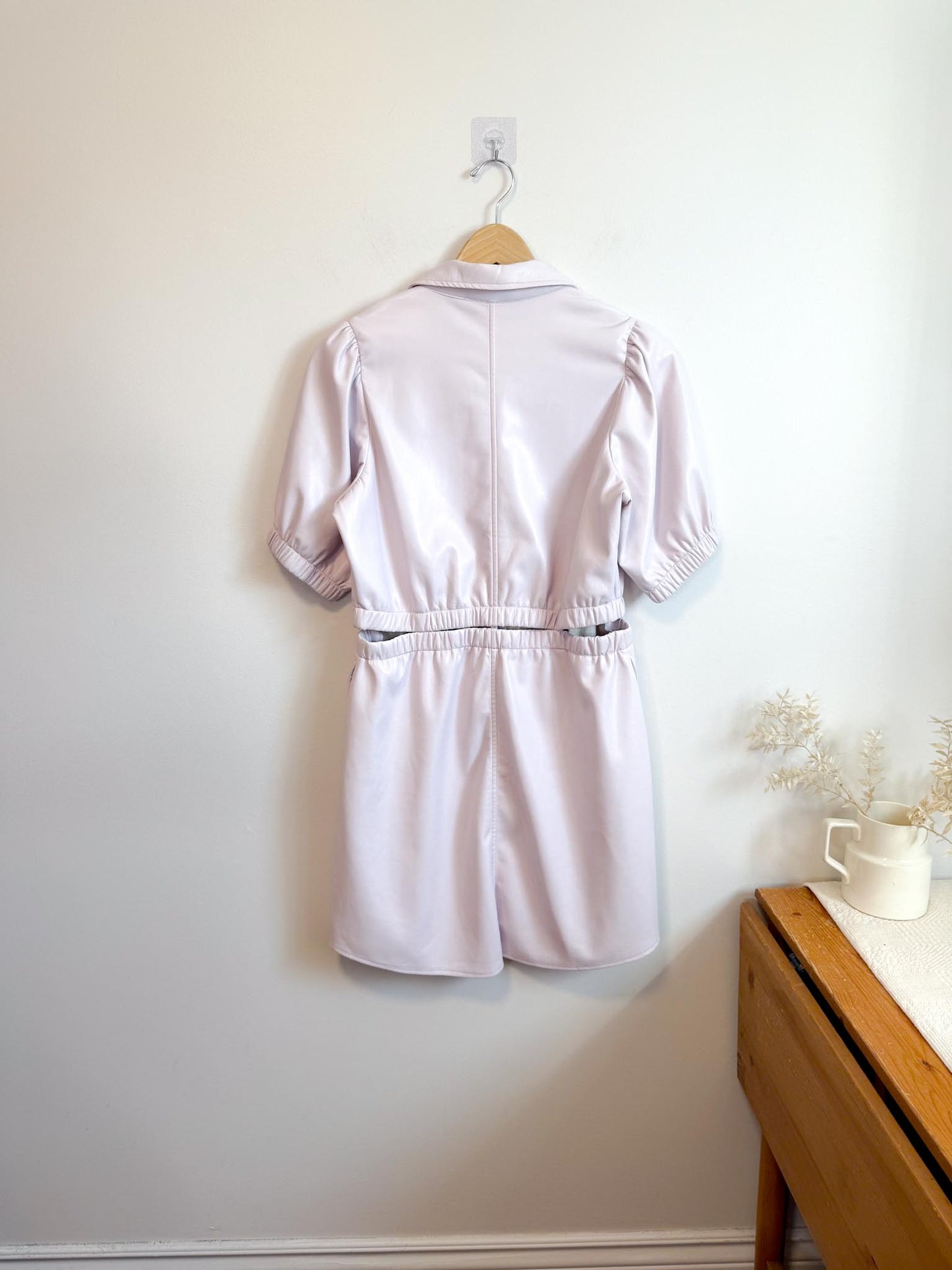 Melissa Nepton "Penelop Faux Leather Dress in Light Lilac" (Size L)