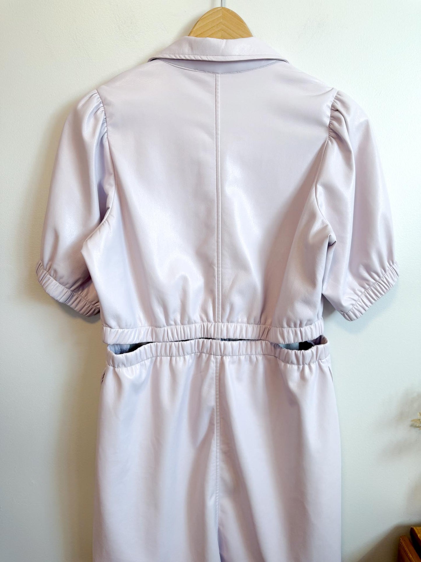 Melissa Nepton "Penelop Faux Leather Dress in Light Lilac" (Size L)