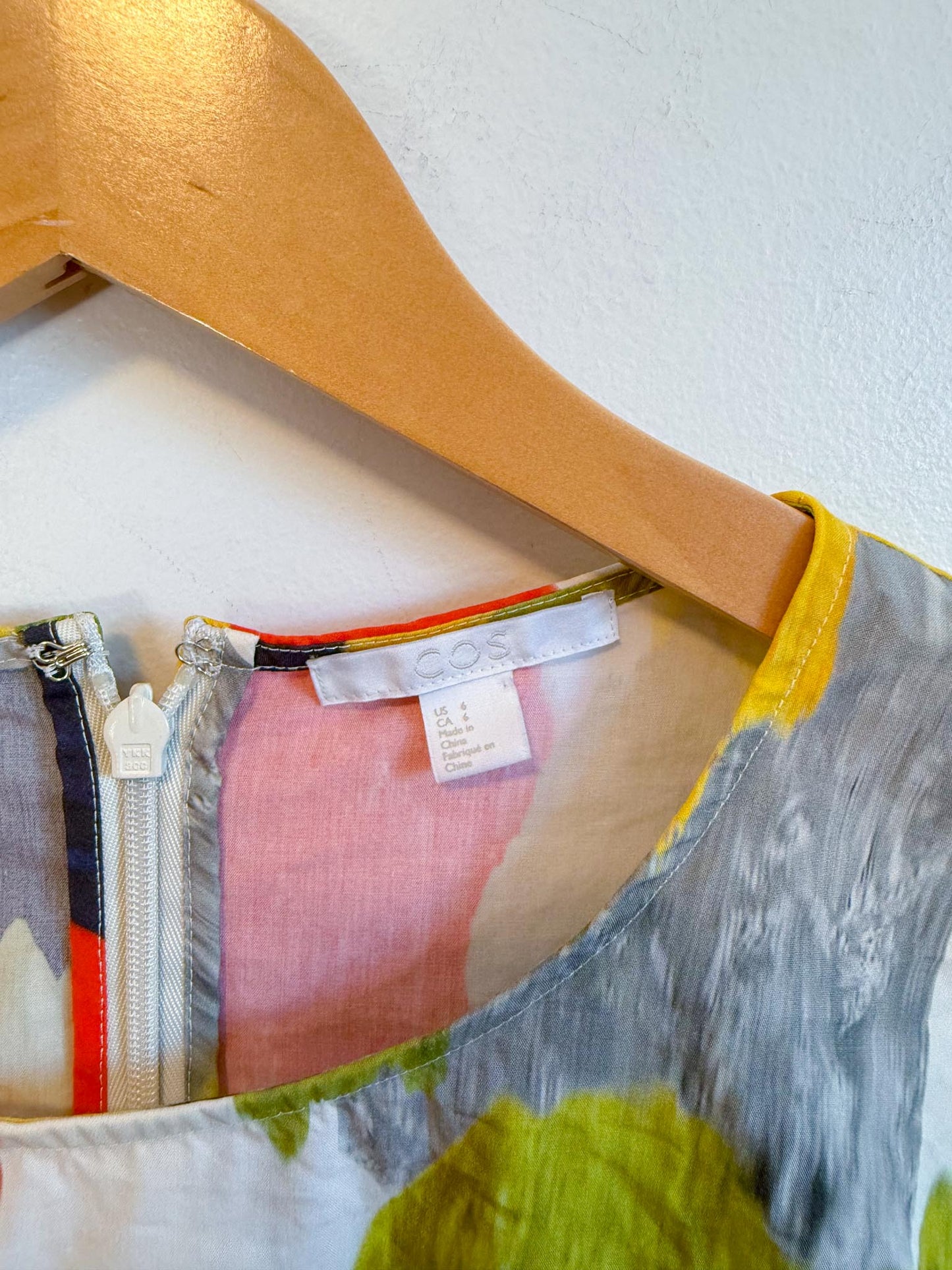 COS Multicolour Abstract Blouse (Size S/M)