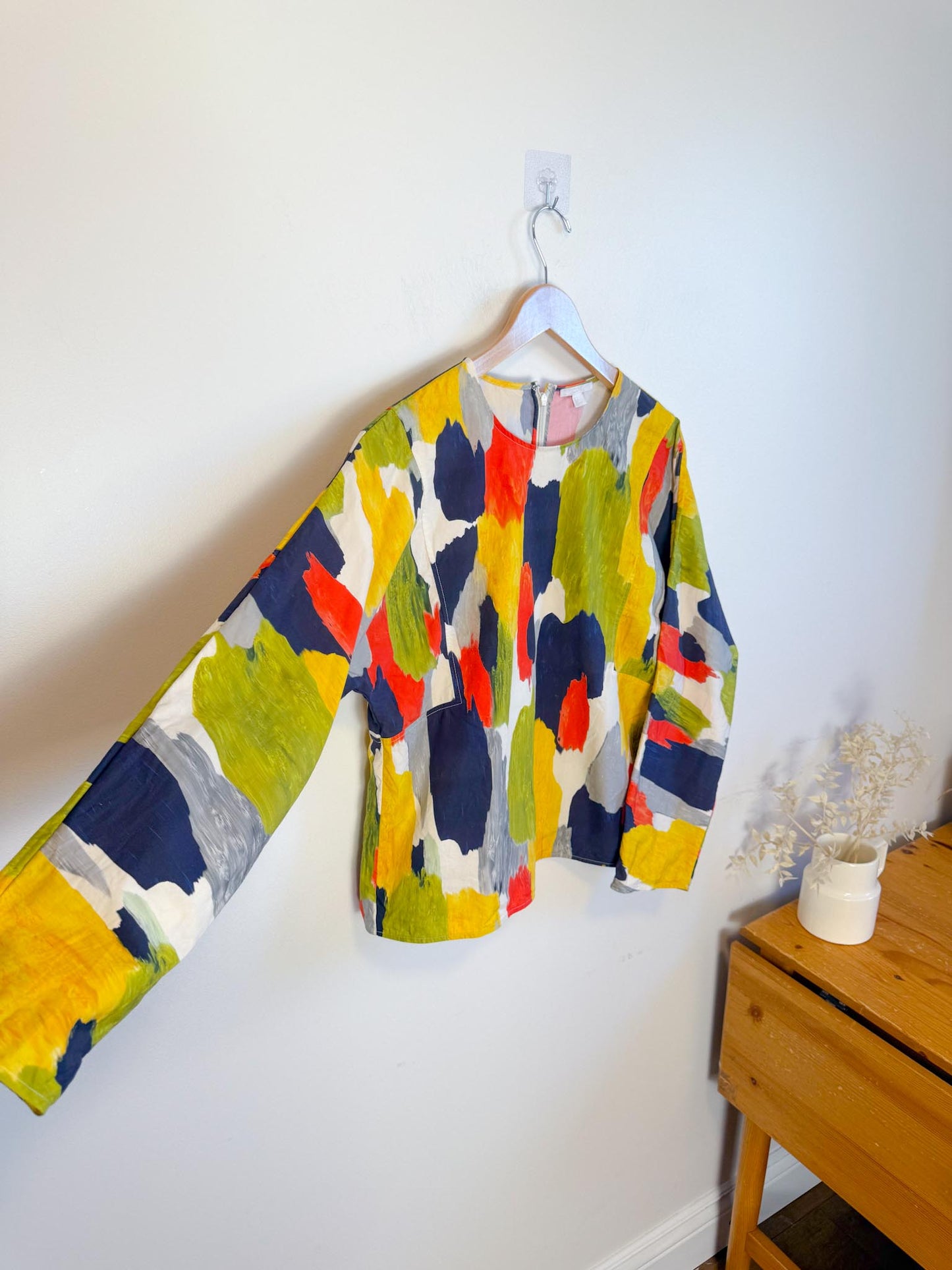 COS Multicolour Abstract Blouse (Size S/M)