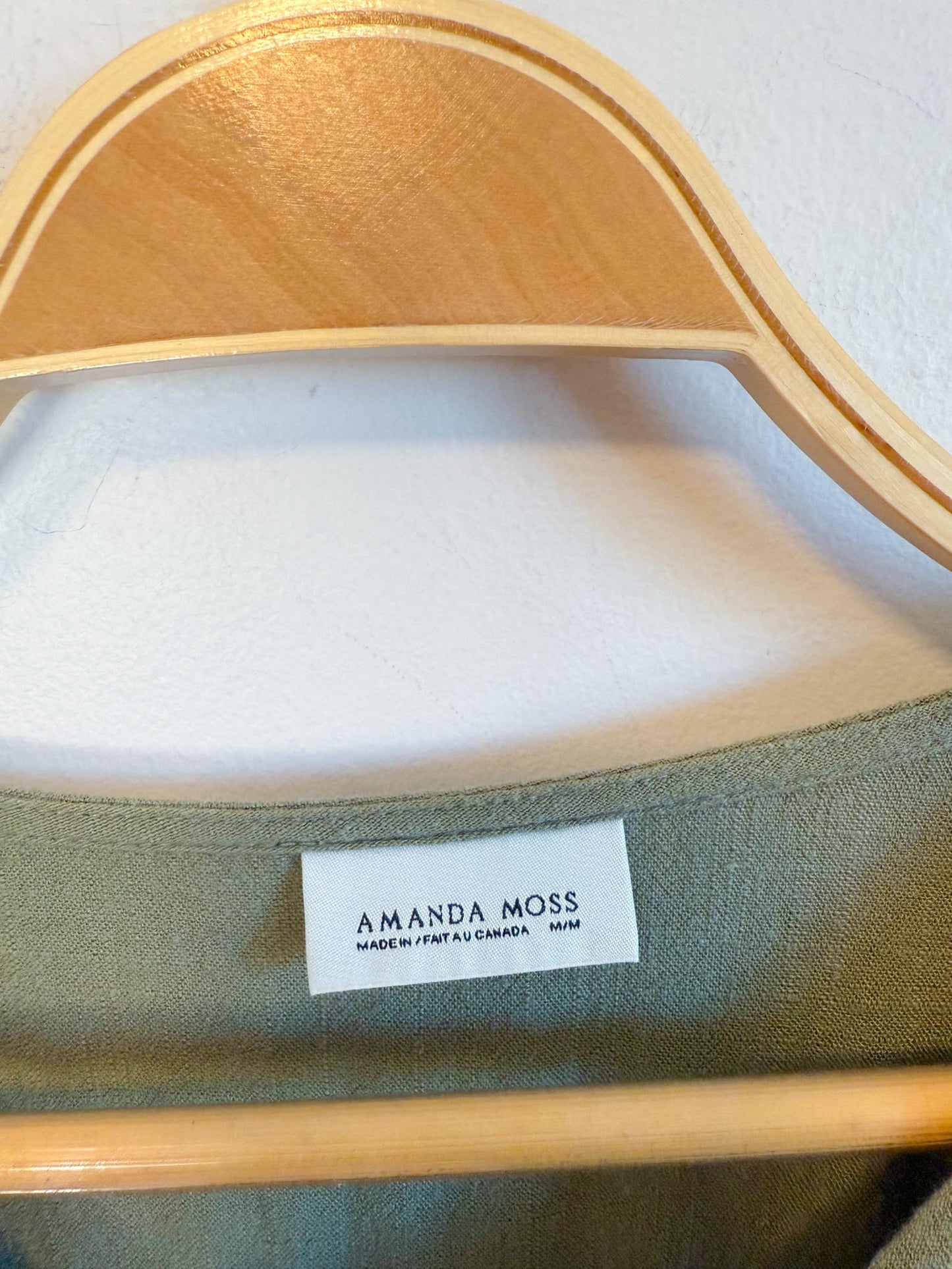 Amanda Moss Slow Fashion "The Neala Top in Sage Green" (Size M/L)