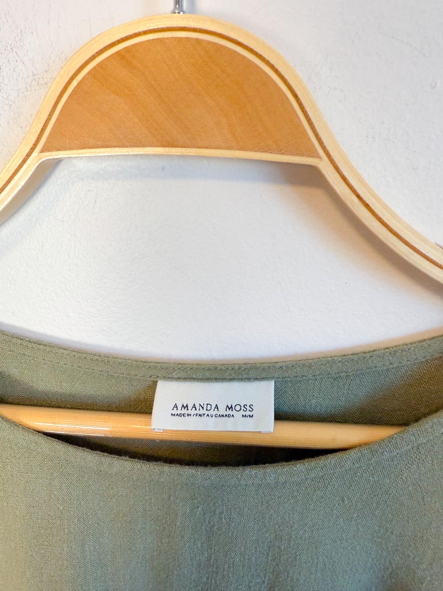 Amanda Moss Slow Fashion "The Neala Top in Sage Green" (Size M/L)