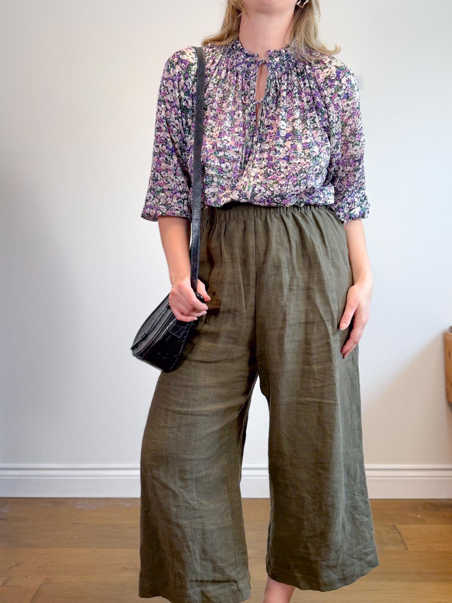 SUNCOO Paris Leony Blouse in Purple Floral (Size S-L)