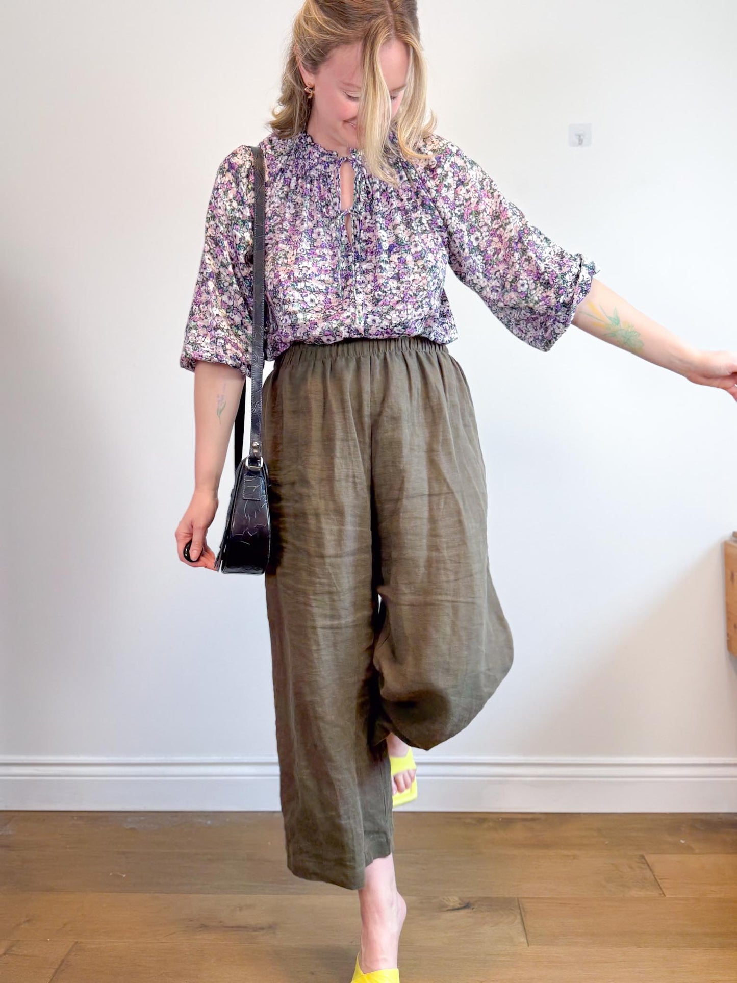 SUNCOO Paris Leony Blouse in Purple Floral (Size S-L)