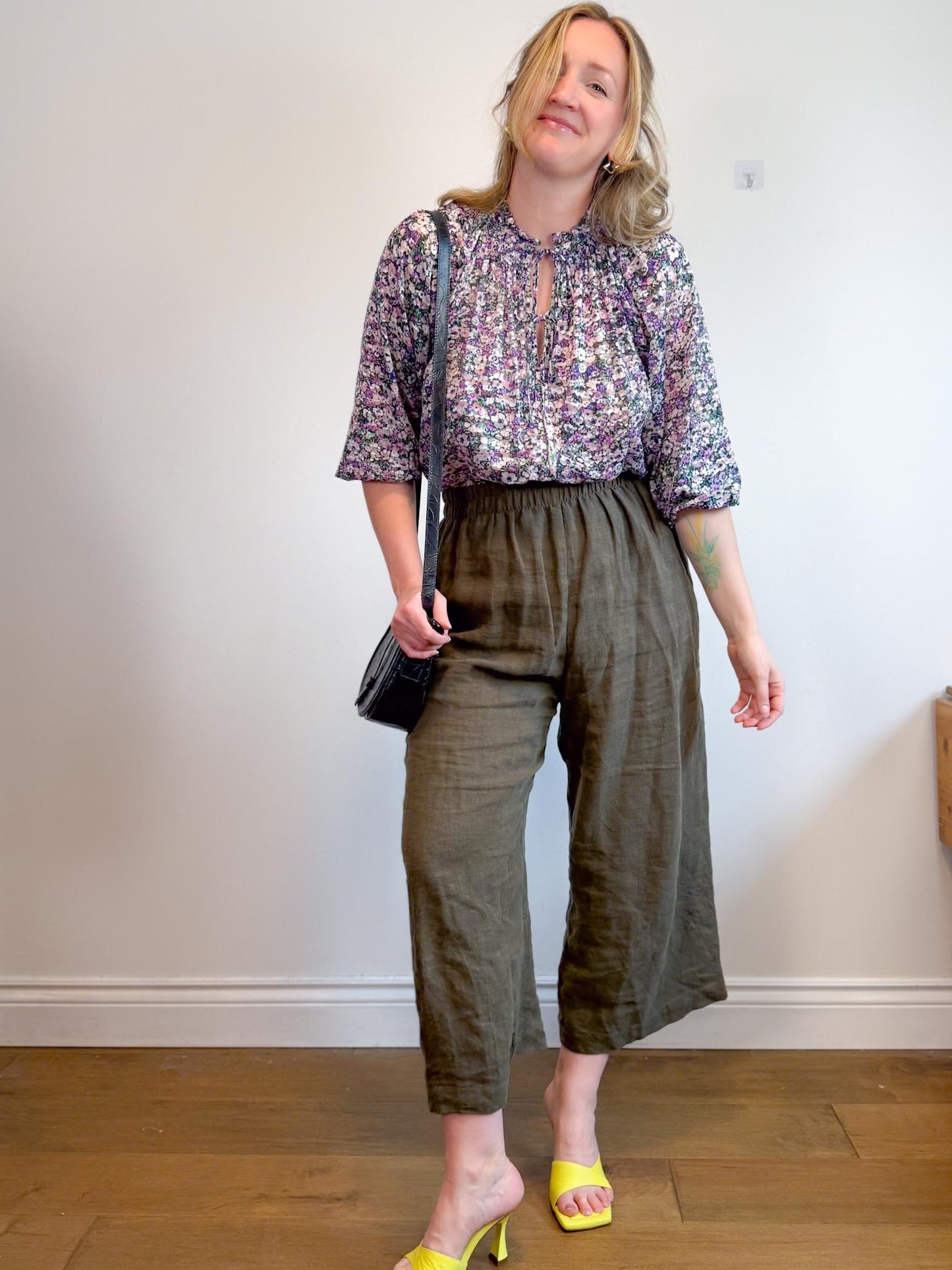 SUNCOO Paris Leony Blouse in Purple Floral (Size S-L)
