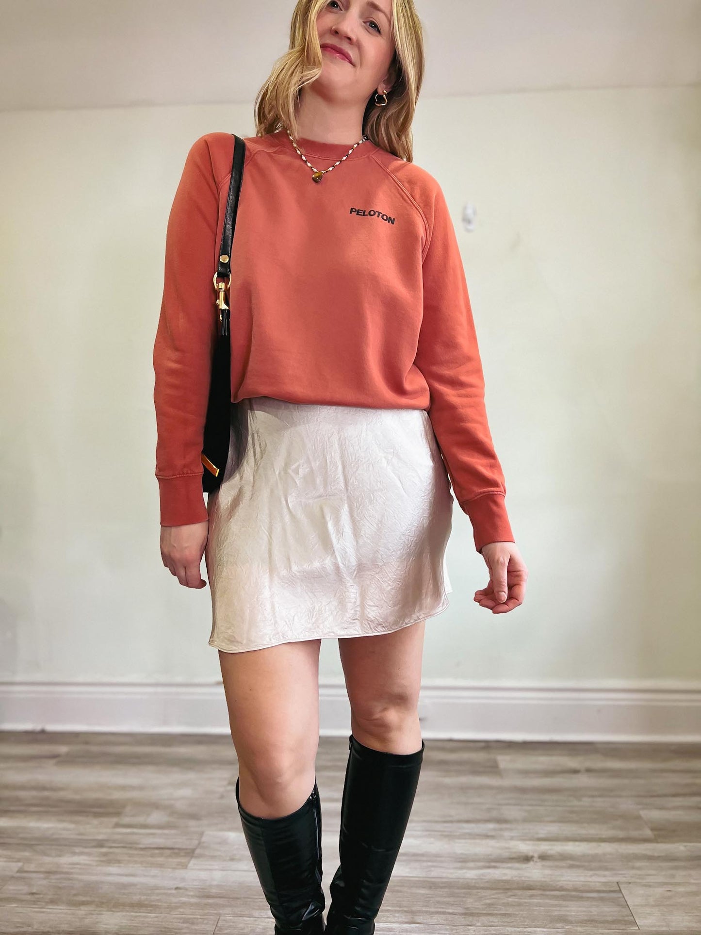 Spiritual Gangster x Peloton Crewneck in Dark Salmon (Size M)