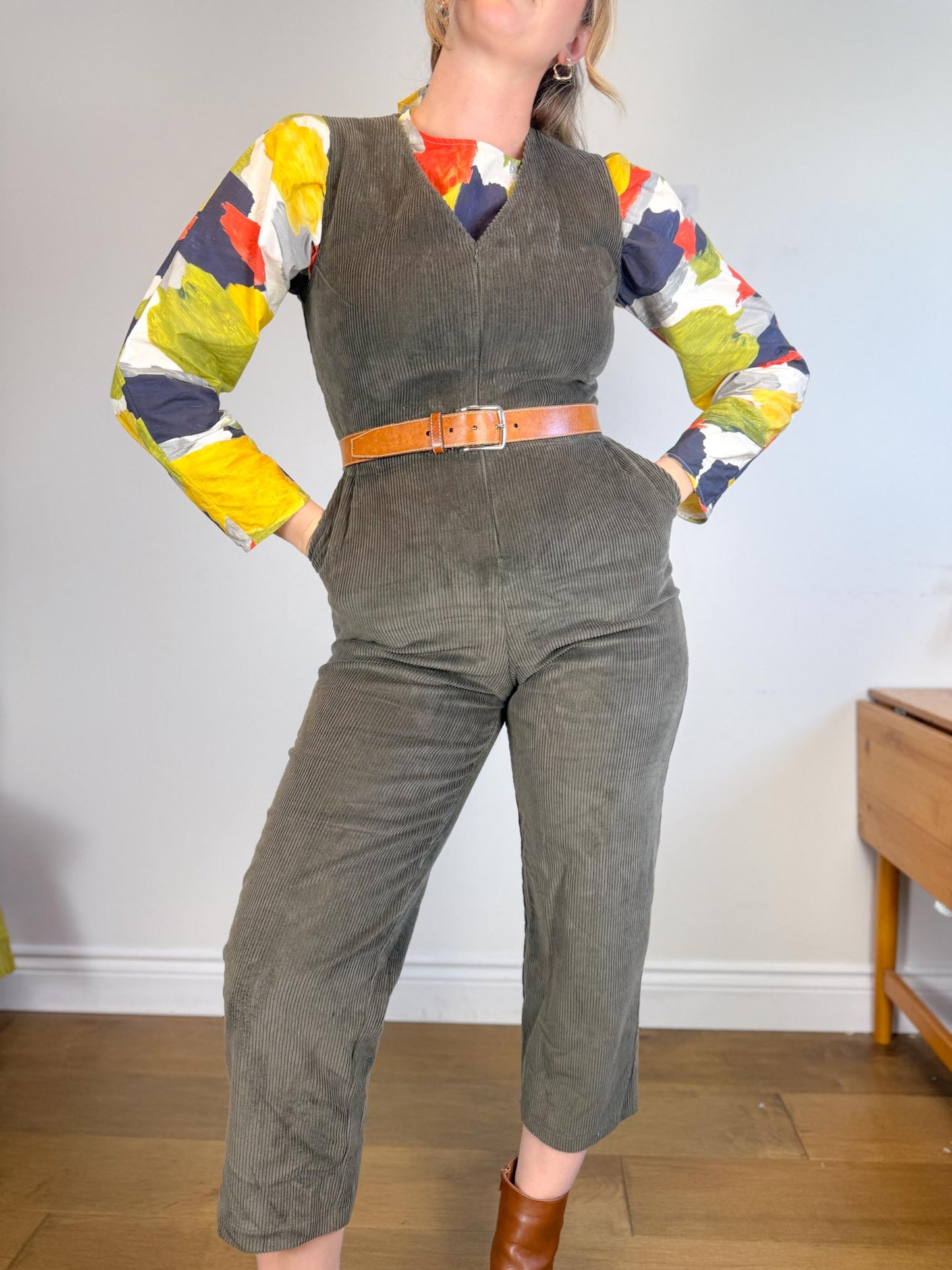 COS Multicolour Abstract Blouse (Size S/M)