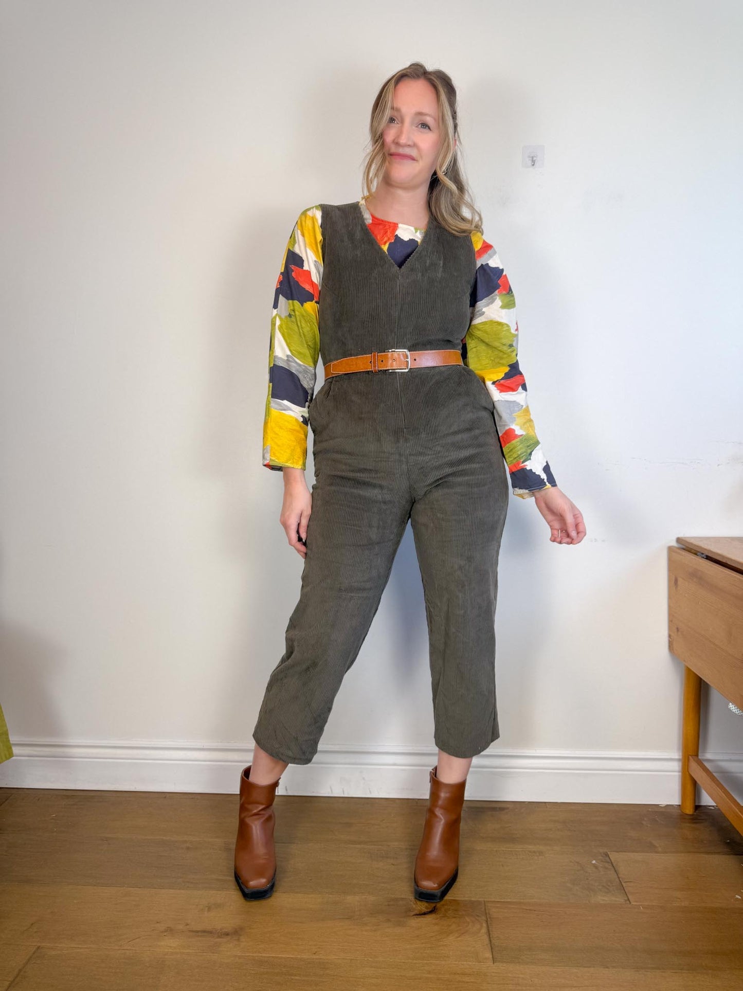 COS Multicolour Abstract Blouse (Size S/M)