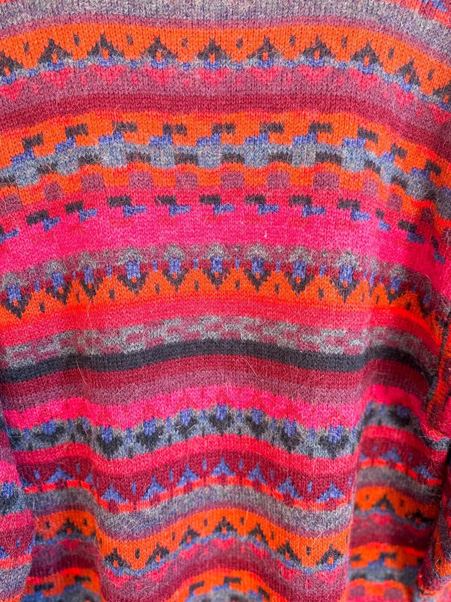 Vintage Alpaca Wool Knit Turtleneck Sweater (Size L)