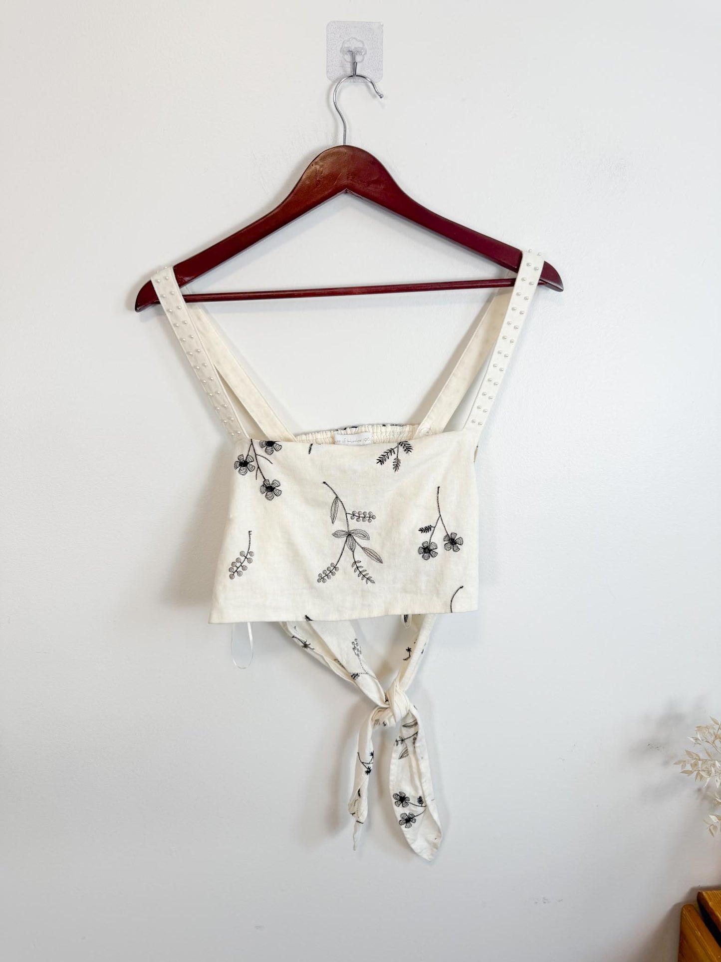 House of Harlow Linen Crop Top (Size M)