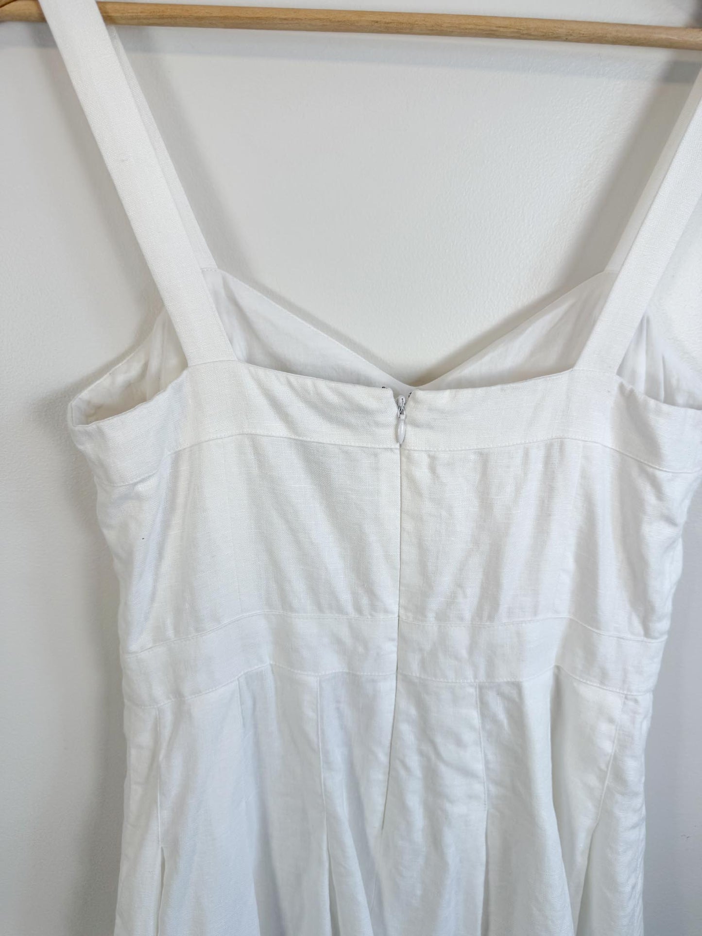 Ralph Lauren White Linen Mini Dress (Size 10)