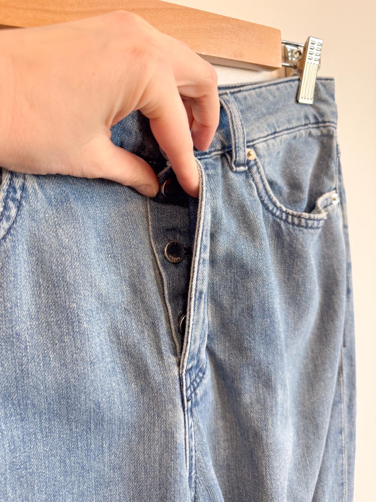 ba&sh High Rise Straight Leg Jeans (Size S)