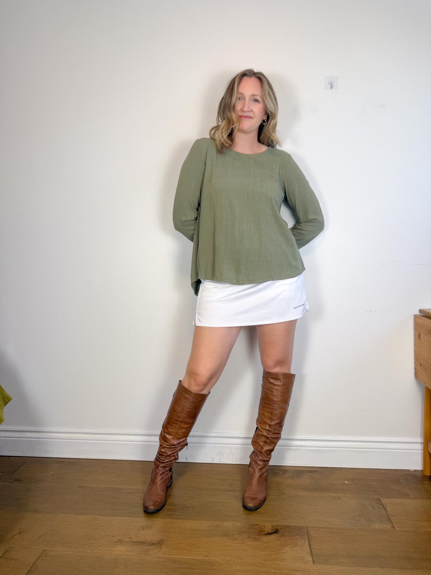 Amanda Moss Slow Fashion "The Neala Top in Sage Green" (Size M/L)