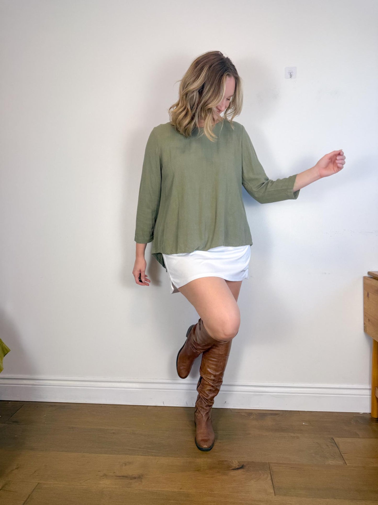 Amanda Moss Slow Fashion "The Neala Top in Sage Green" (Size M/L)