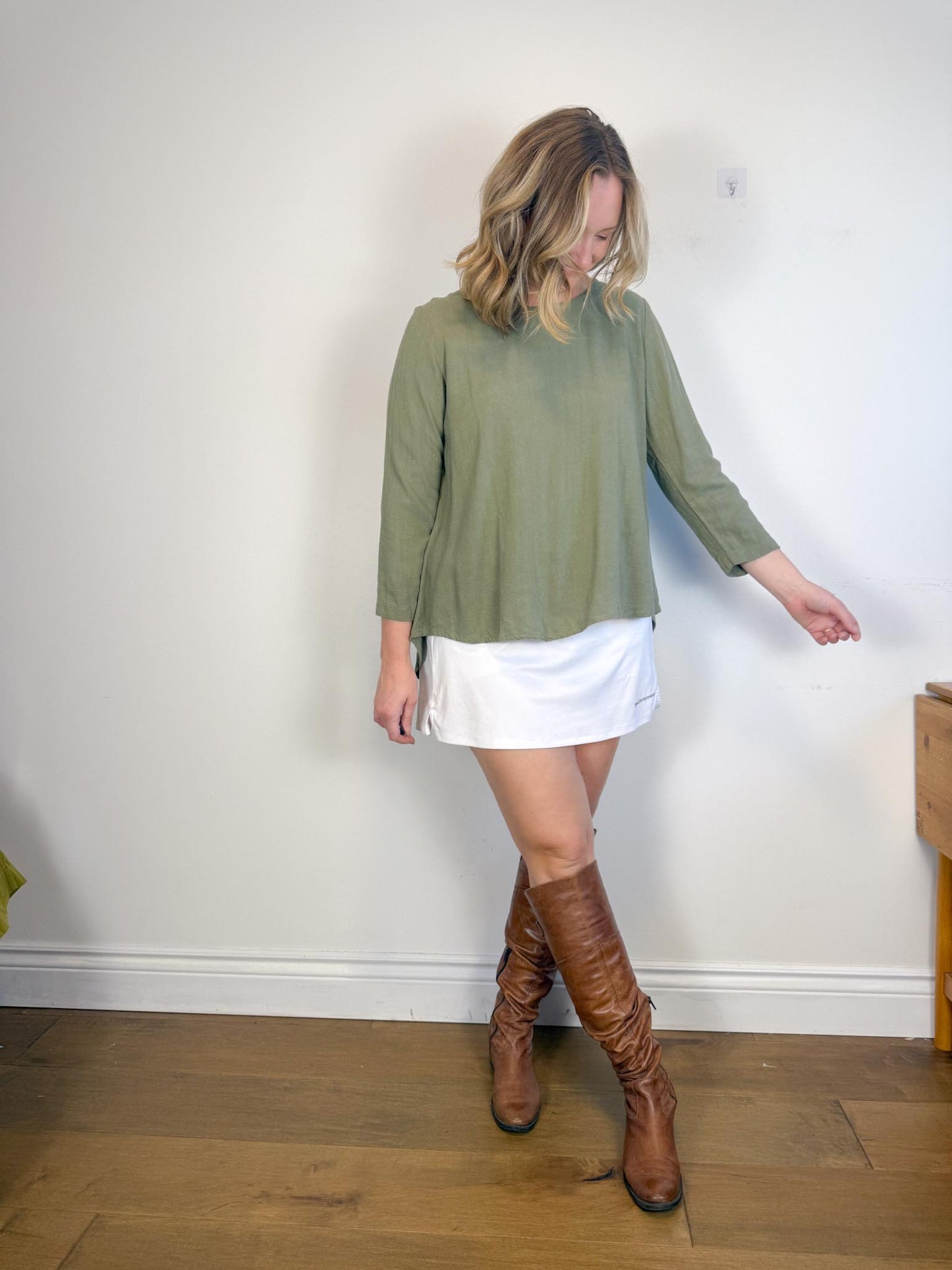 Amanda Moss Slow Fashion "The Neala Top in Sage Green" (Size M/L)