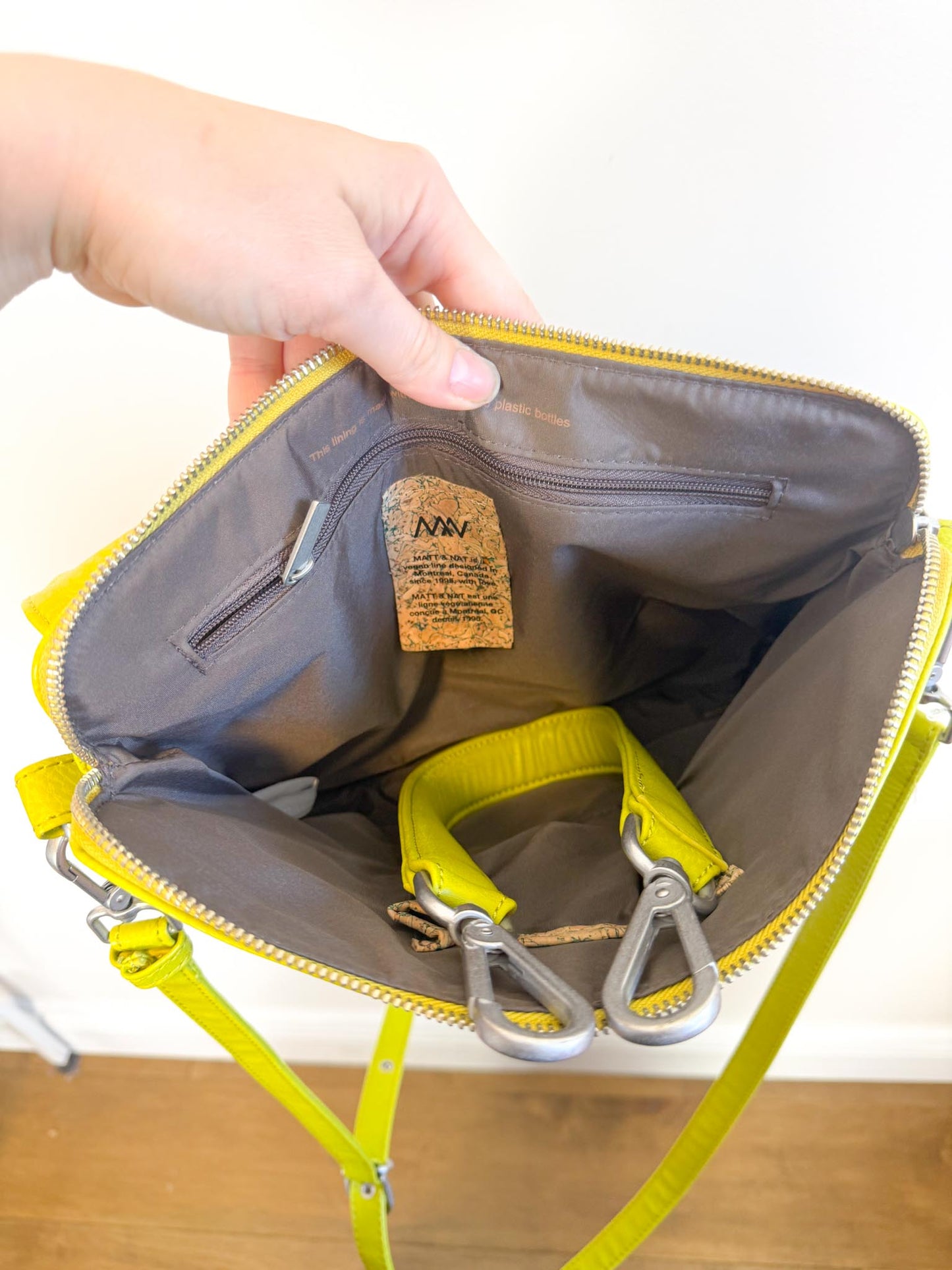 Matt & Nat Crossbody Flap Purse in Chartreuse