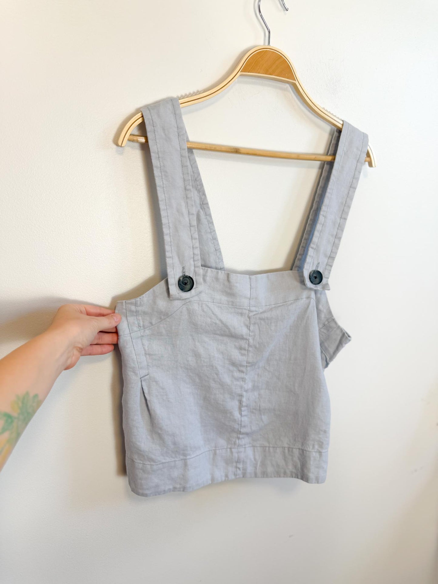 Everlane "The Apron Linen Tank in Grey" (Size 8)