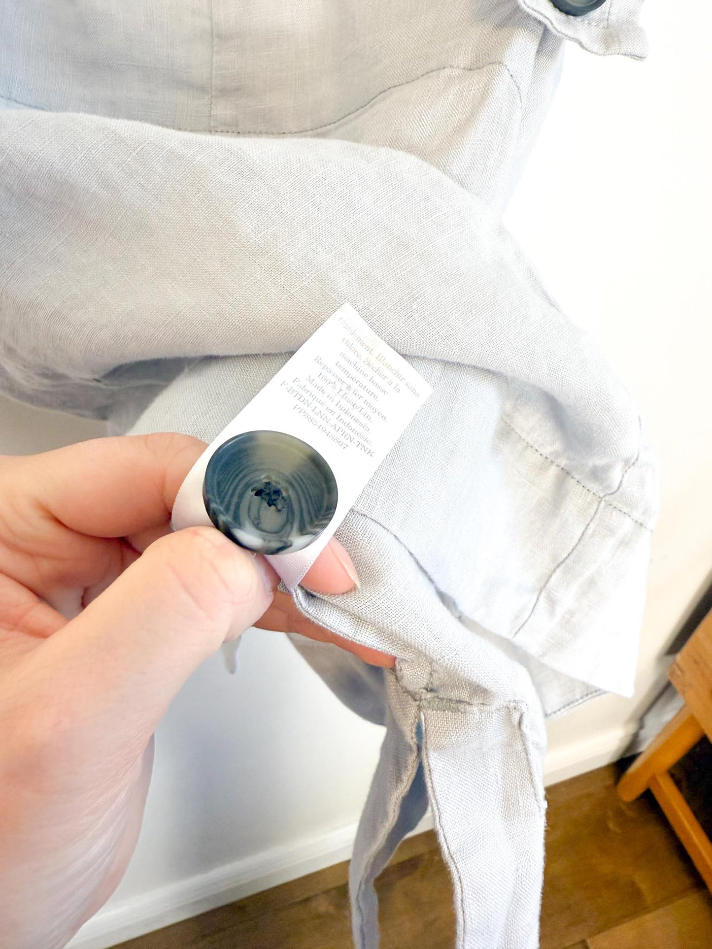 Everlane "The Apron Linen Tank in Grey" (Size 8)