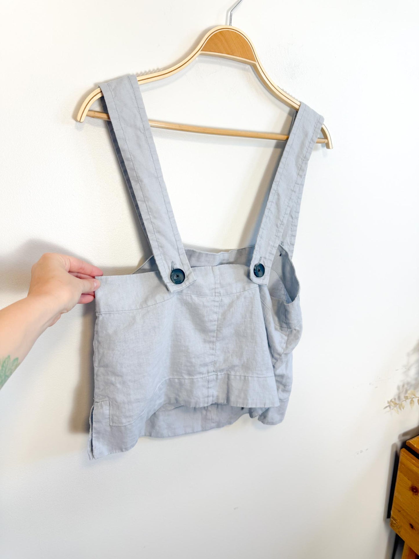 Everlane "The Apron Linen Tank in Grey" (Size 8)