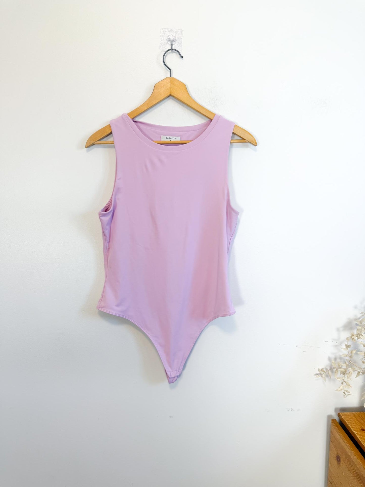 Babaton Crewneck Bodysuit in Lilac (Size XL)