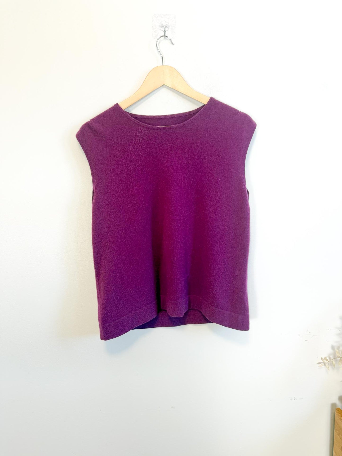 Sleeveless Sweater Vest in Plum (Size M/L)