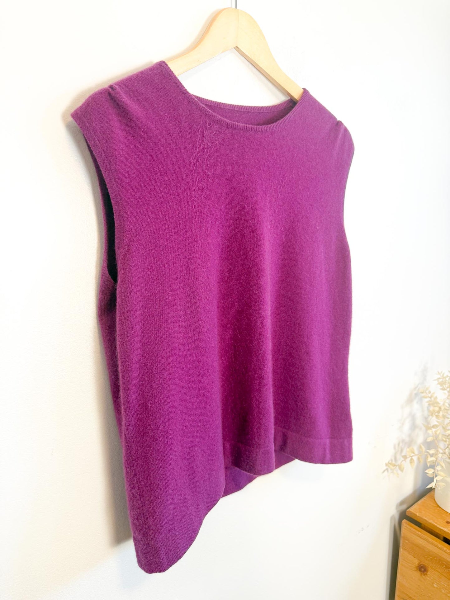 Sleeveless Sweater Vest in Plum (Size M/L)