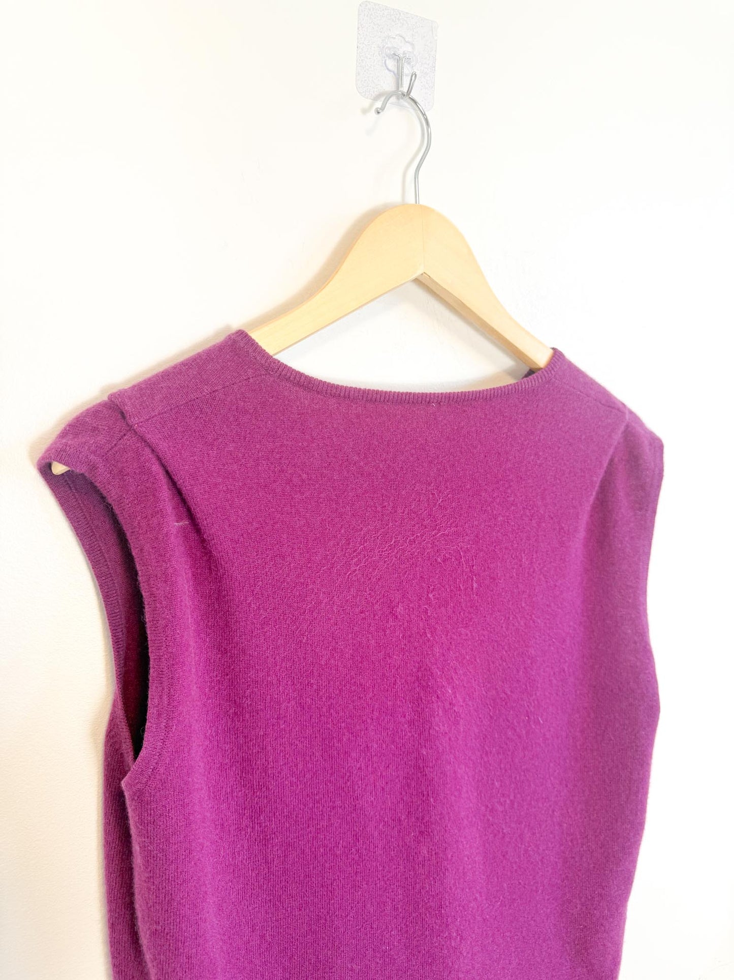 Sleeveless Sweater Vest in Plum (Size M/L)